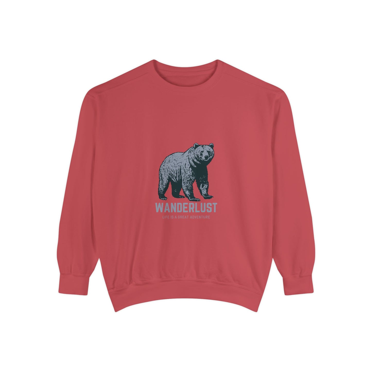 Wanderlust (Grey) Unisex Heavyweight Sweatshirt , Soft, Warm & Durable for Everyday Comfort
