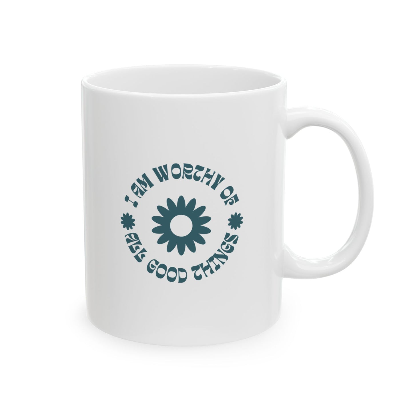 Worthy Ceramic Mug – Glossy Finish, 11oz & 15oz, Dishwasher & Microwave Safe