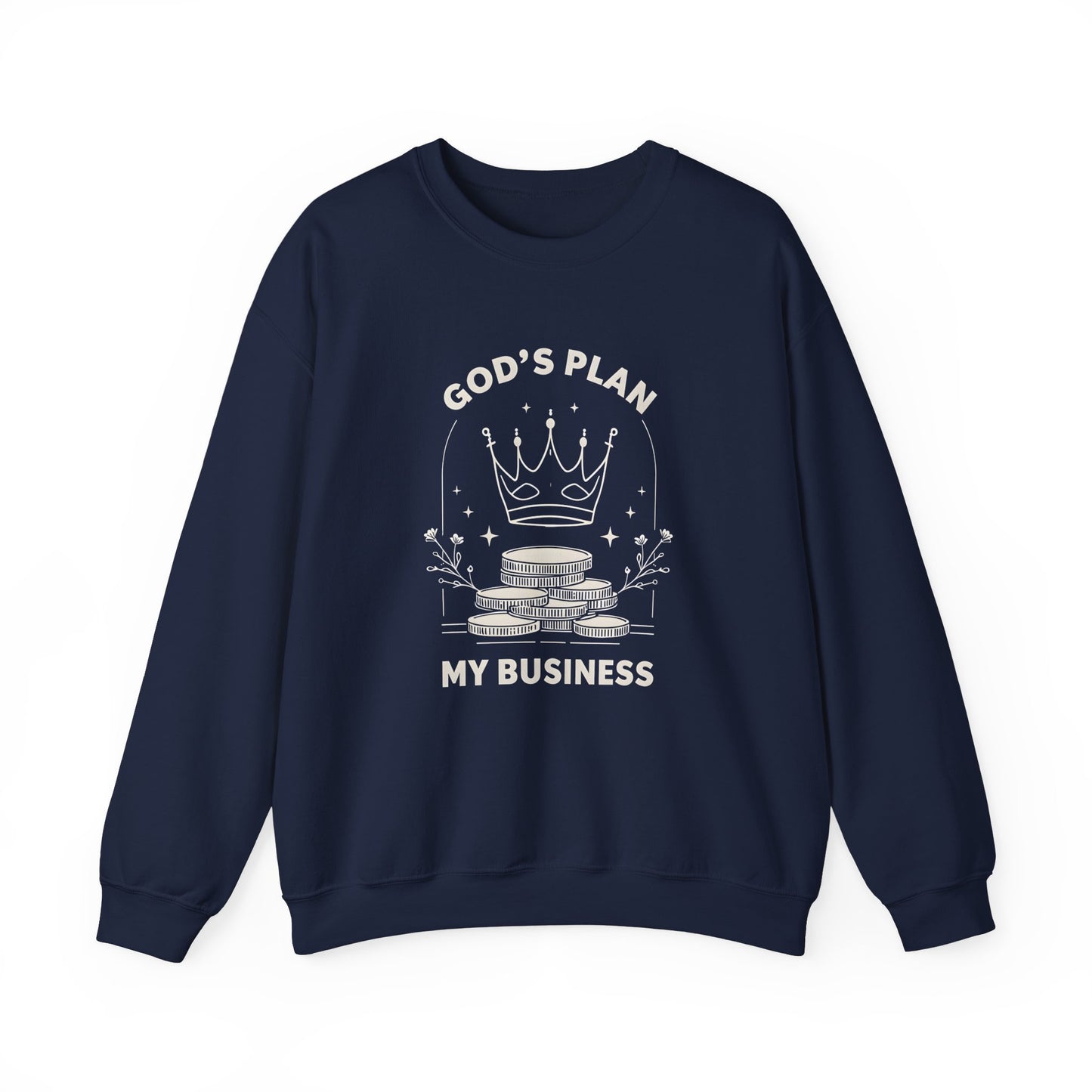 God's Plan Crewneck Sweatshirt – Soft & Cozy Unisex Pullover with Faith-Inspired Design for Casual & Everyday Wear