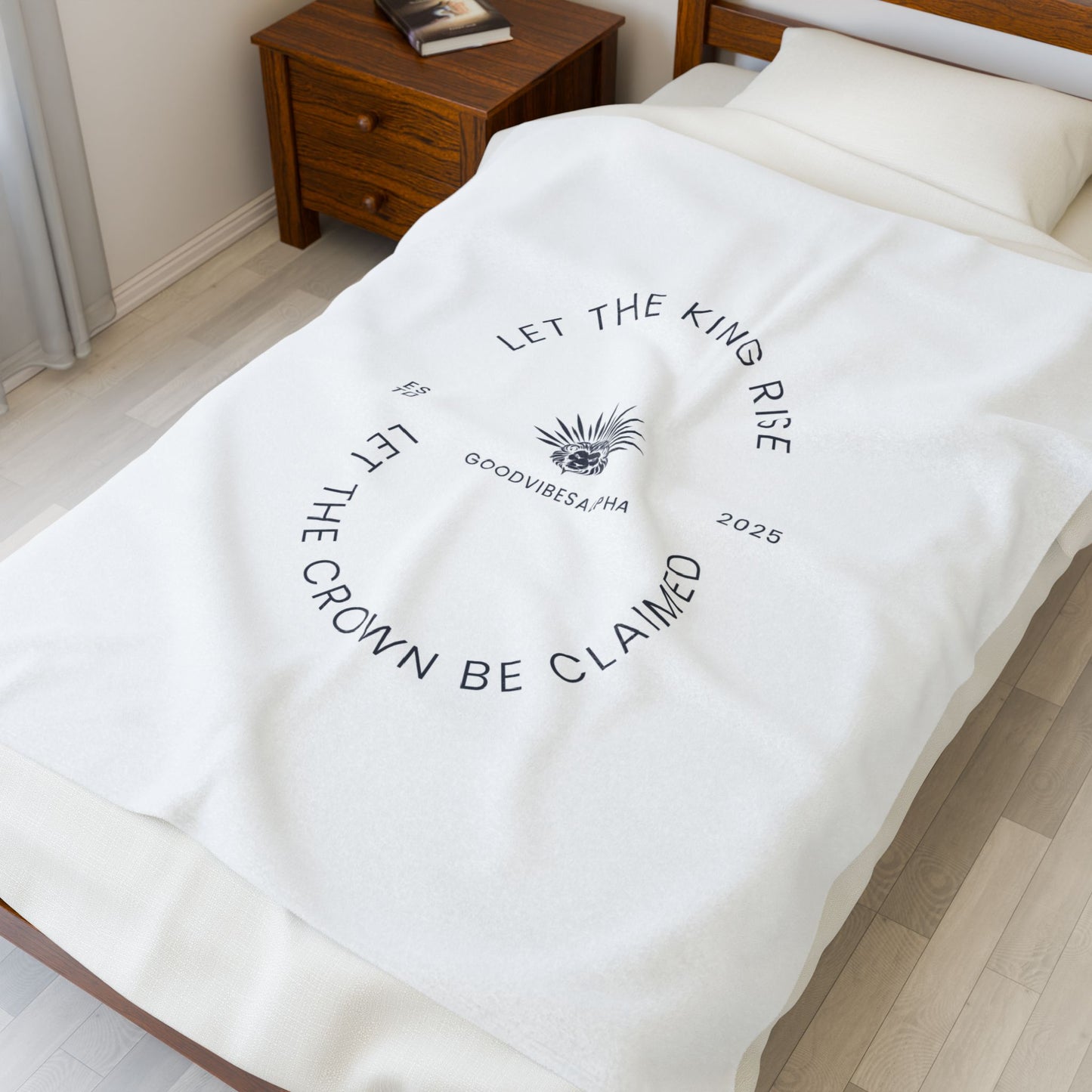 Let The King Rise Plush Blanket (GOB) | Cozy Home Decor, Relaxation Blanket