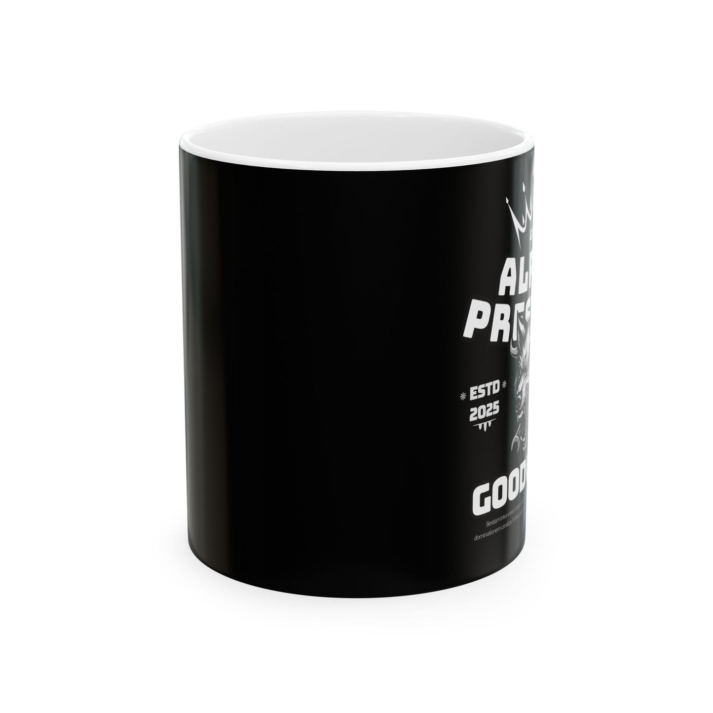 Ceramic Coffee Mug, Alpha Presence (Wolf) | Gift for Coffee Lovers, Office Decor,