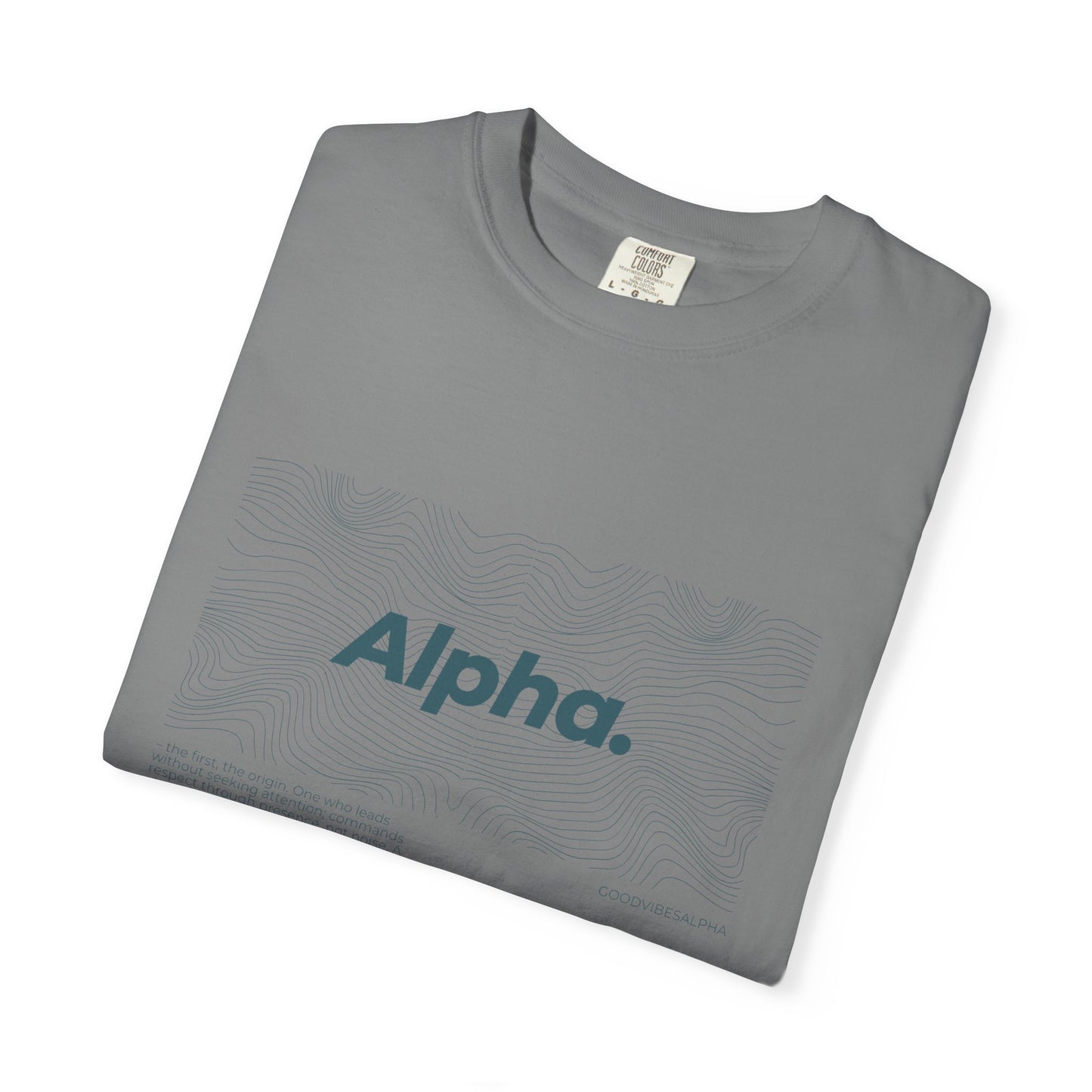 Alpha Waves Unisex Garment-Dyed T-Shirt – Streetwear-Inspired Casual Tee, Soft Fit, Everyday Outfit, Gift for Him or Her