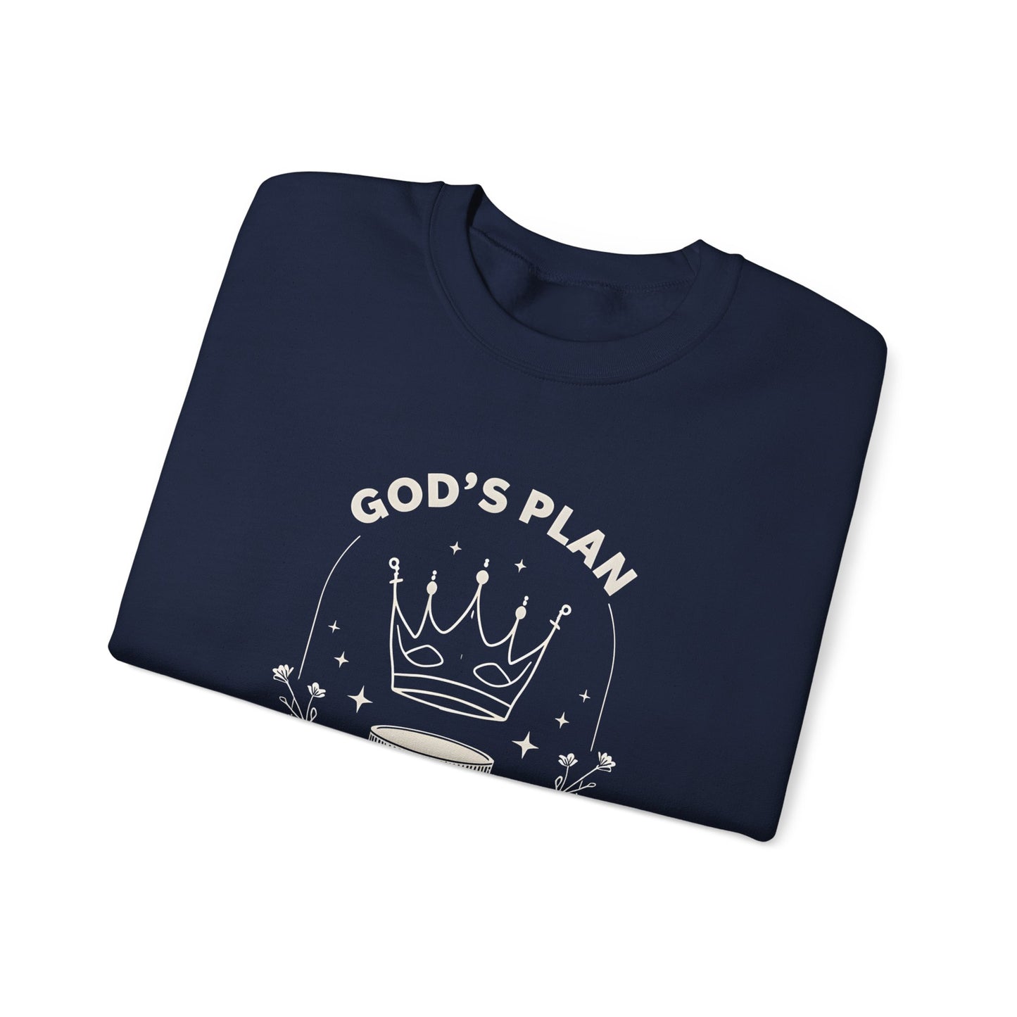 God's Plan Crewneck Sweatshirt – Soft & Cozy Unisex Pullover with Faith-Inspired Design for Casual & Everyday Wear