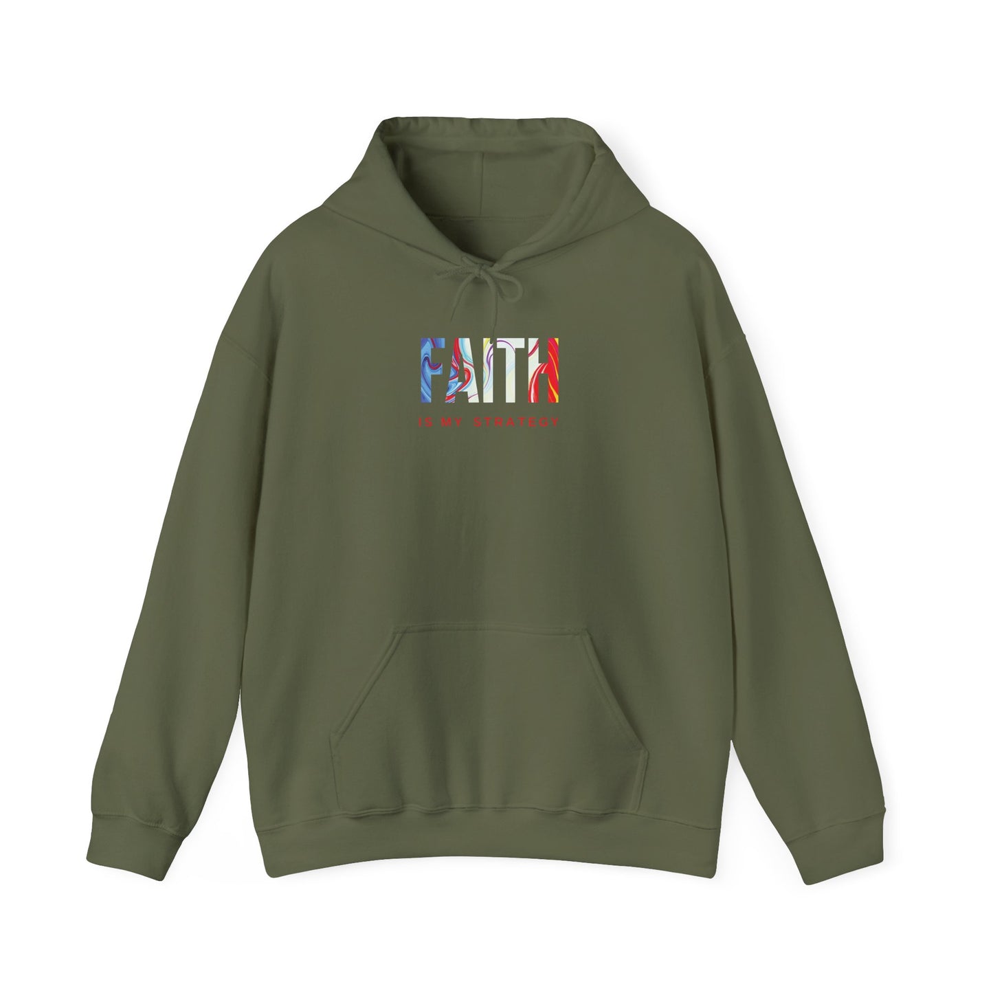 Faith Is My Strategy Hoodie – Soft & Cozy Unisex Pullover for Casual & Streetwear Style