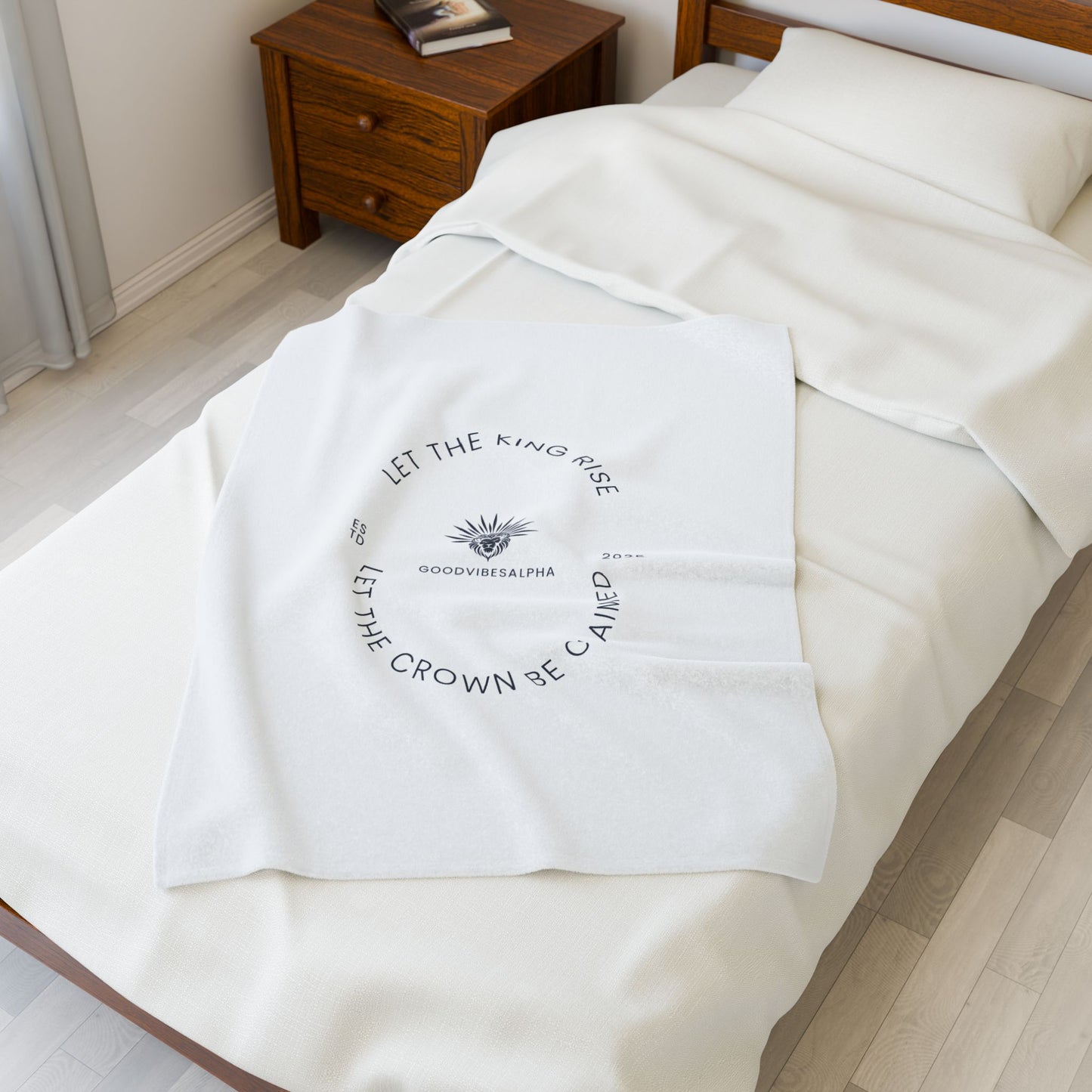 Let The King Rise Plush Blanket (GOB) | Cozy Home Decor, Relaxation Blanket