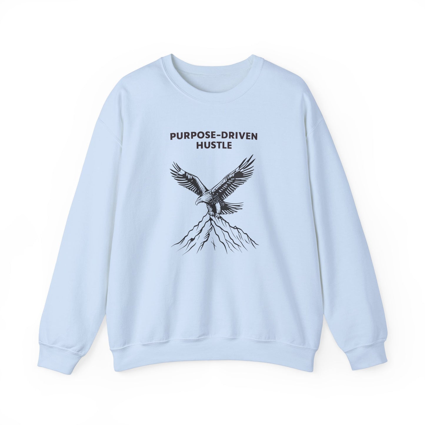 Purpose-Driven Hustle Crewneck Sweatshirt – Heavyweight Cotton Blend, Classic Fit, Durable & Warm Fleece