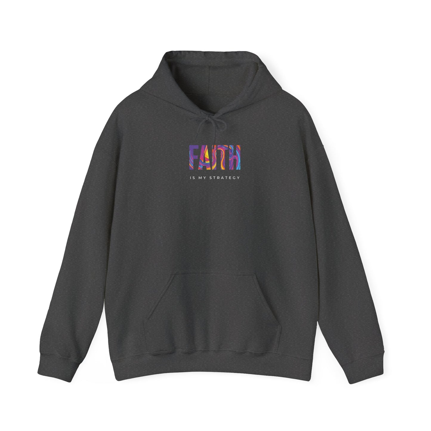 Faith Is My Strategy Hoodie – Soft & Cozy Unisex Pullover for Casual & Streetwear Style