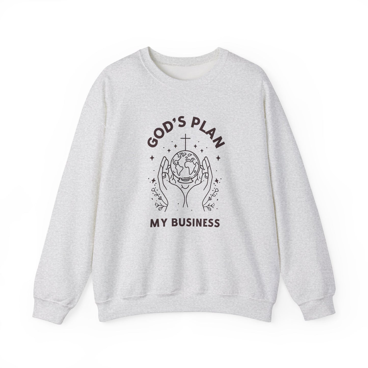 God's Plan Crewneck Sweatshirt – Soft & Cozy Unisex Pullover with Faith-Inspired Design for Casual & Everyday Wear