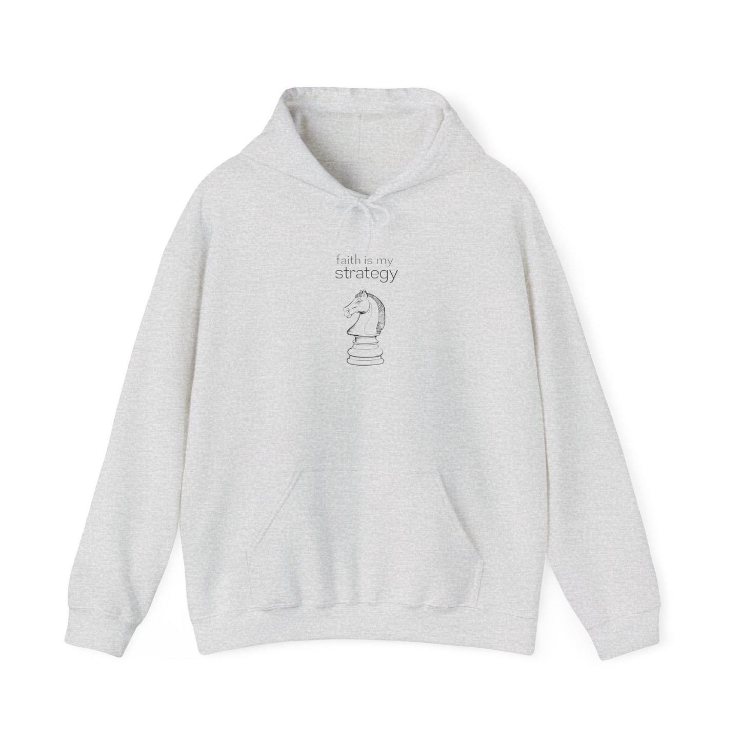 Faith Is My Strategy Hoodie – Soft & Cozy Unisex Pullover for Casual & Streetwear Style