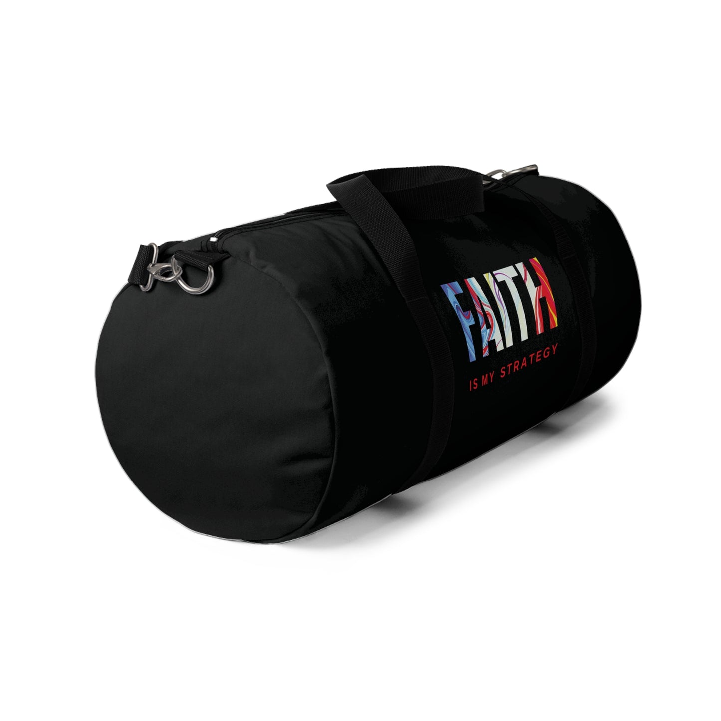 Faith Is My Strategy Duffel Bag – Spacious Gym & Travel Bag for Men & Women