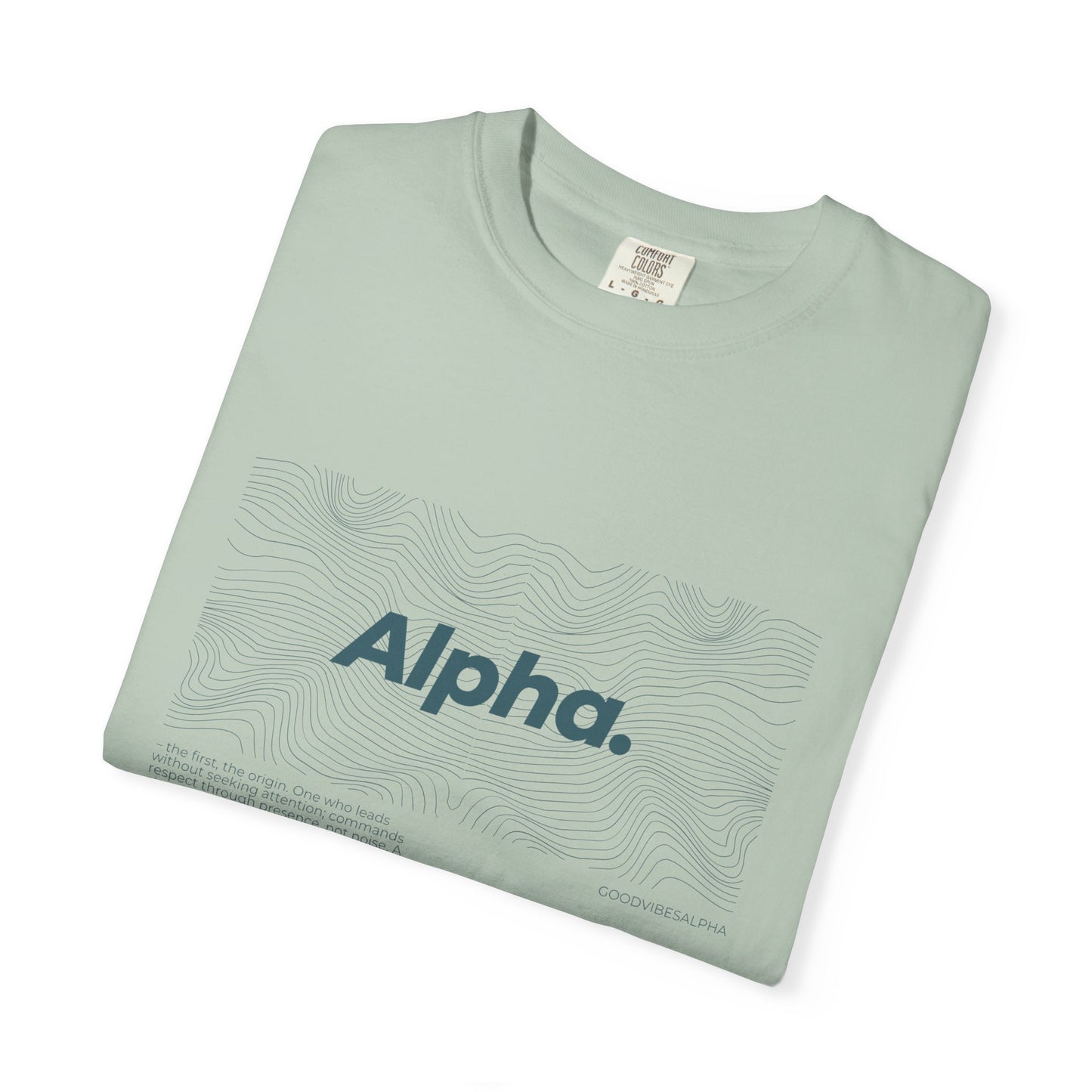 Alpha Waves Unisex Garment-Dyed T-Shirt – Streetwear-Inspired Casual Tee, Soft Fit, Everyday Outfit, Gift for Him or Her