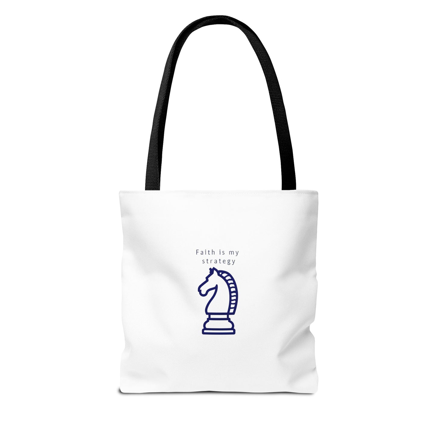 Faith Is My Strategy Tote Bag β Durable Canvas Bag with Inspirational Design for Everyday Use