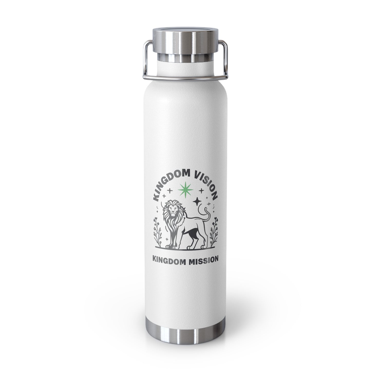Kingdom Vision Insulated Water Bottle – 22oz Copper Vacuum, Keeps Drinks Hot or Cold