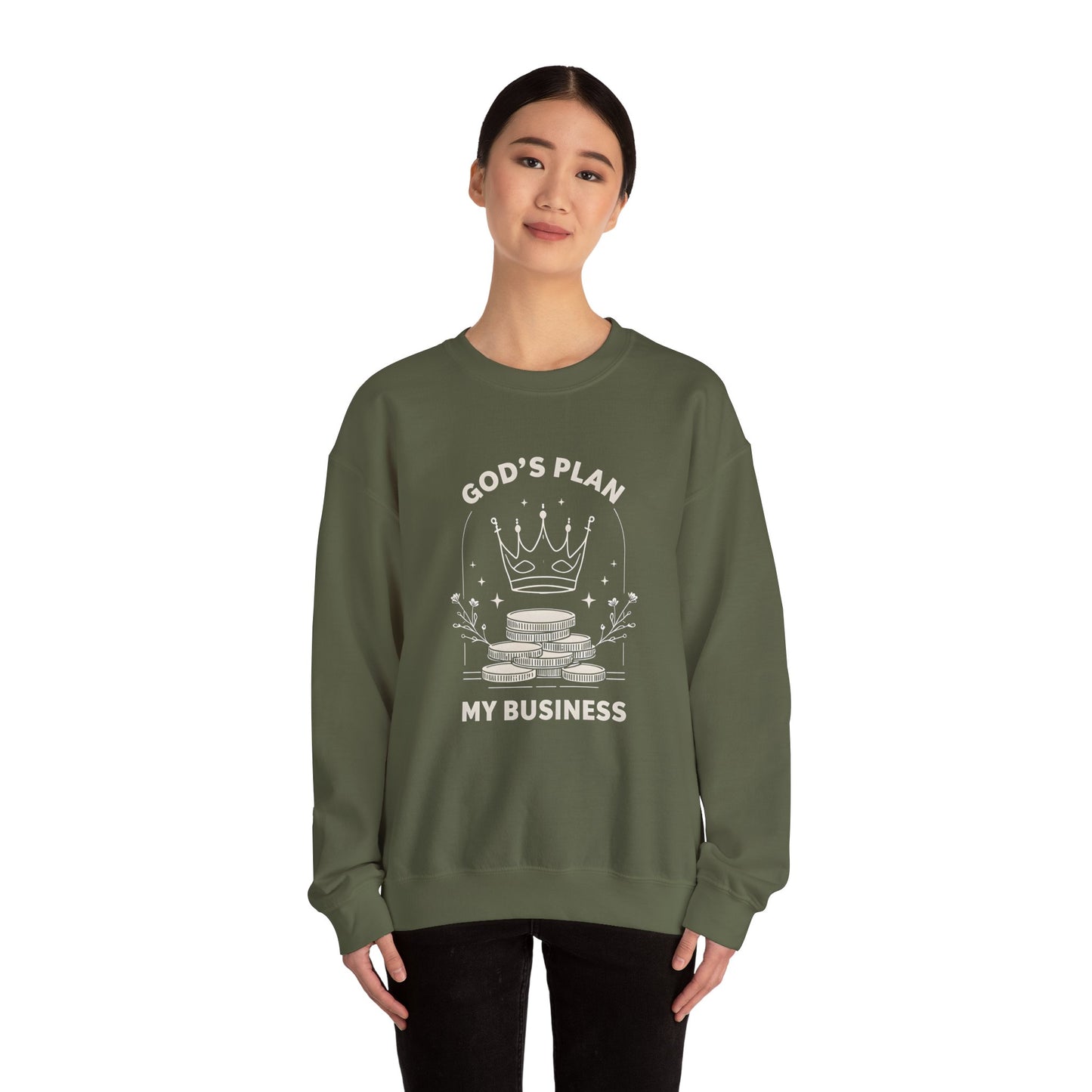 God's Plan Crewneck Sweatshirt – Soft & Cozy Unisex Pullover with Faith-Inspired Design for Casual & Everyday Wear