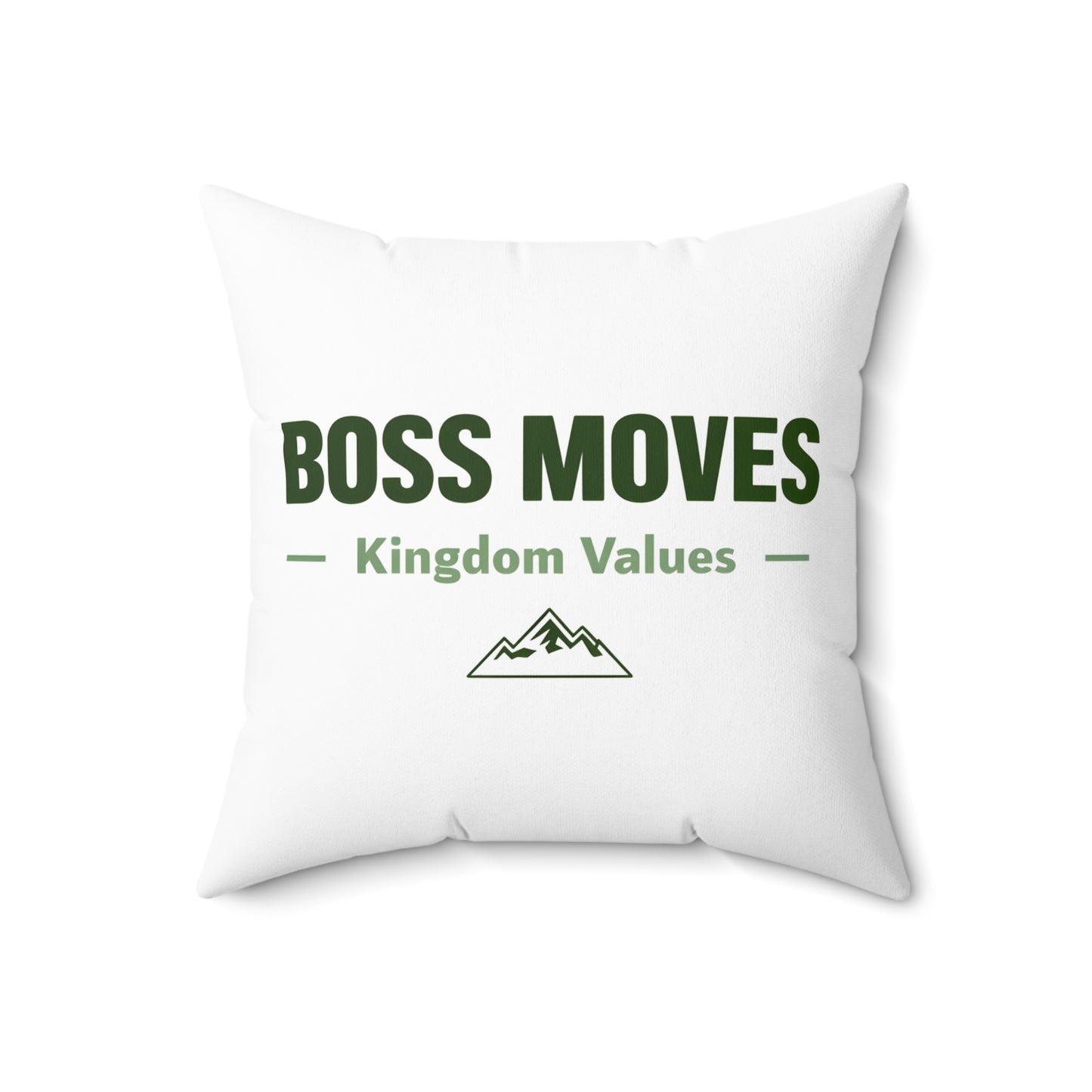 Boss Moves Soft & Durable Square Pillow – Plush Polyester Cushion for Home & Office Decor