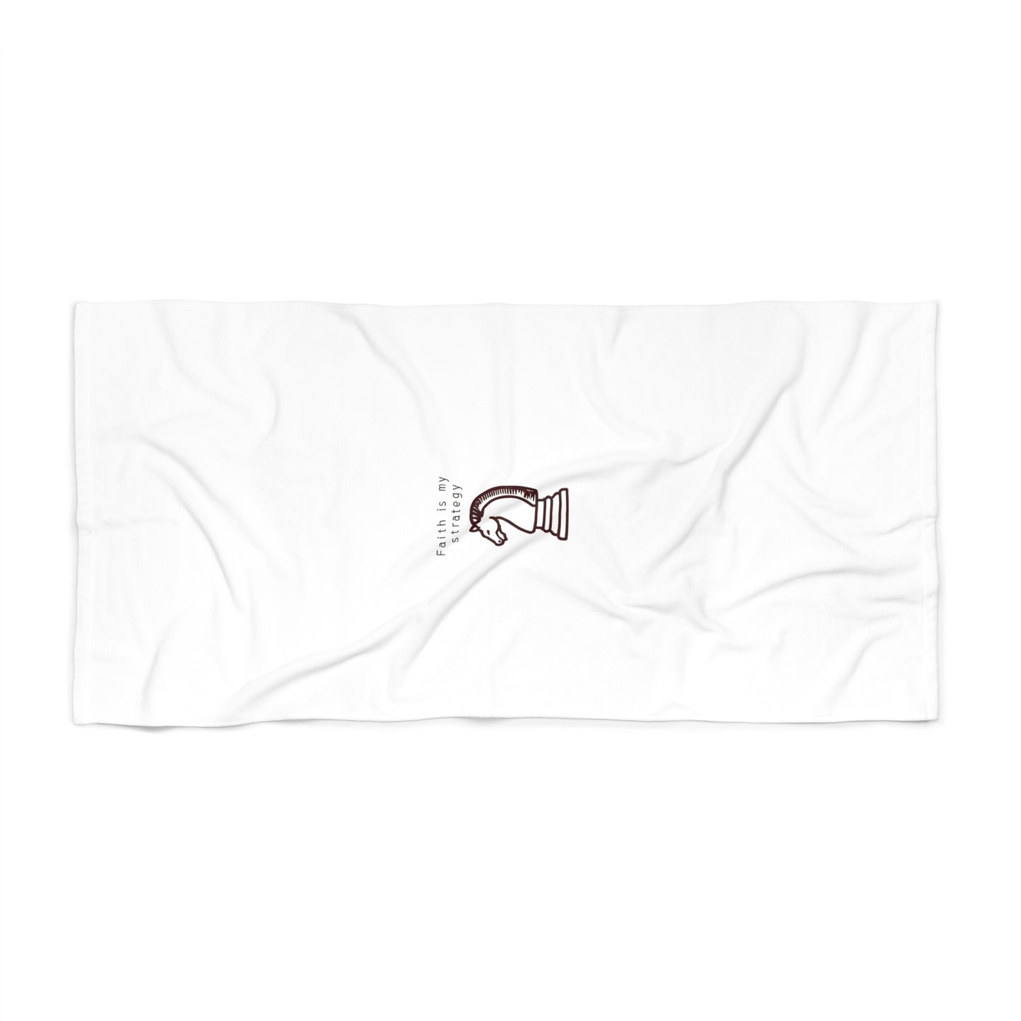 Faith is My Strategy Beach Towel – Soft & Absorbent Towel for Pool, Travel & Outdoor Use