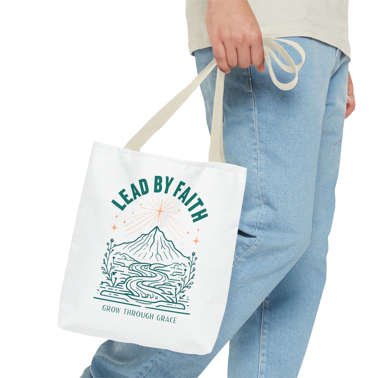 Lead by Faith Tote Bag β Durable Canvas Bag for Everyday Use