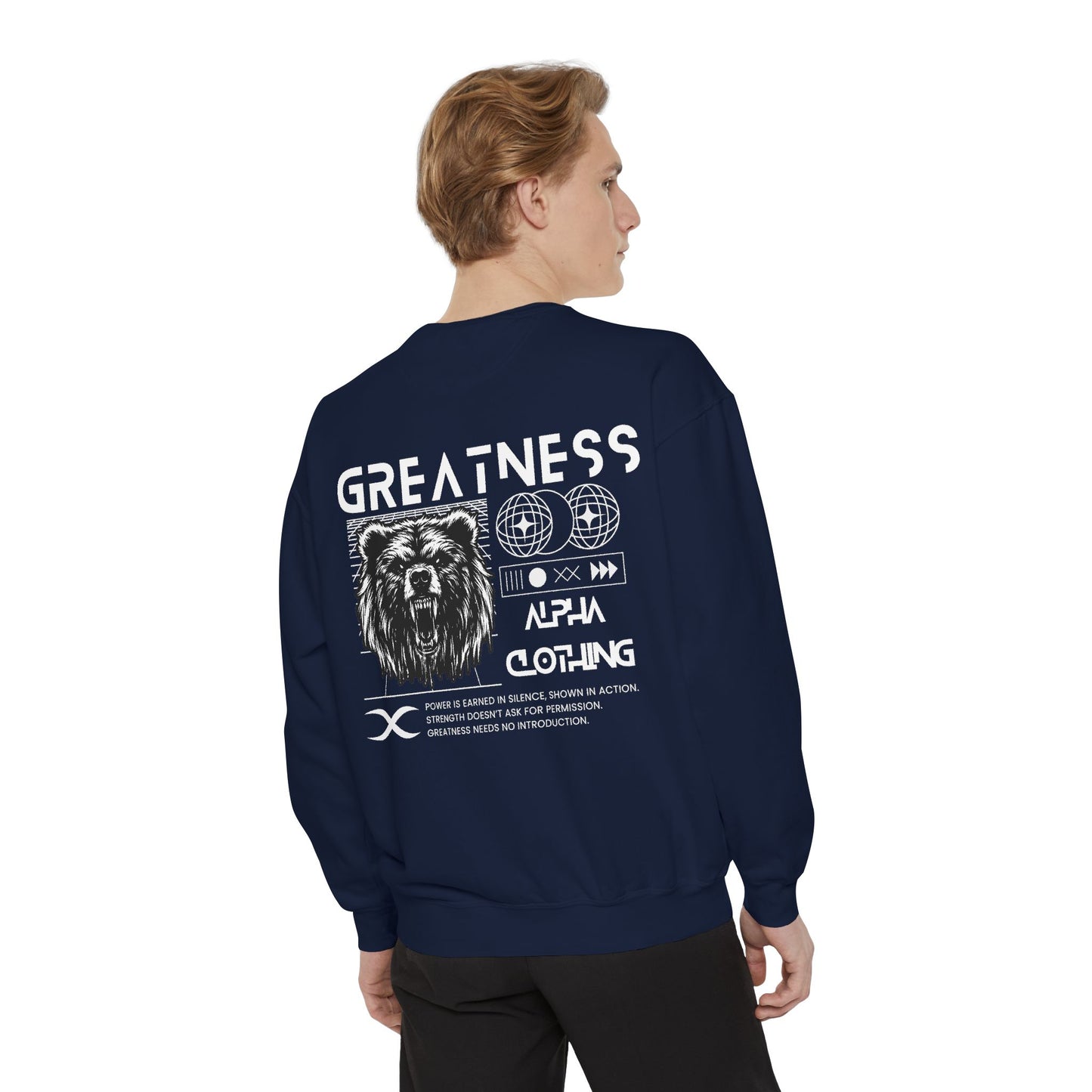 Greatness (White) Unisex Heavyweight Sweatshirt , Soft, Warm & Durable for Everyday Comfort