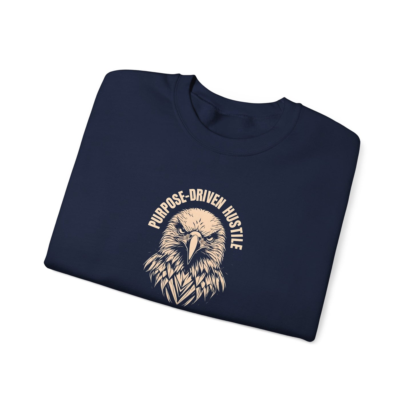 Purpose-Driven Hustle Crewneck Sweatshirt – 50/50 Cotton-Poly Blend, Classic Fit, Durable & Comfortable