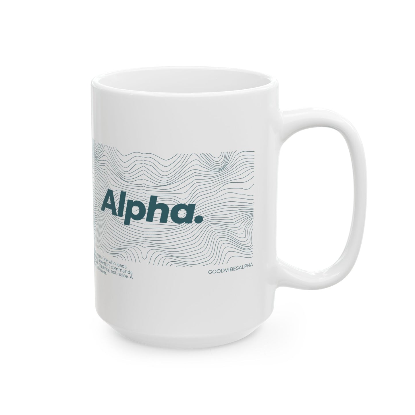 Ceramic Coffee Mug, Alpha Waves (TOW) | Gift for Coffee Lovers, Office Decor,