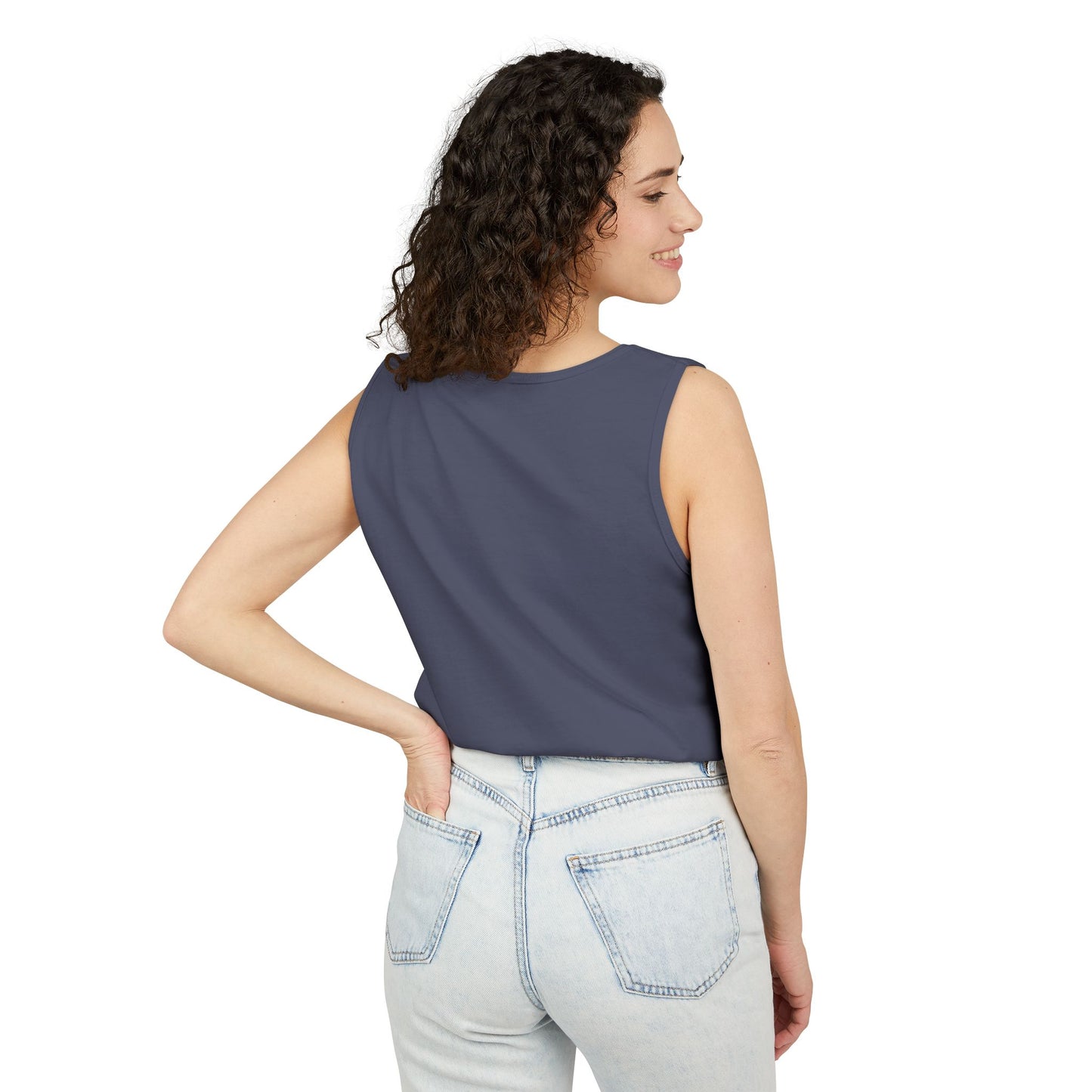 Alpha Presence Unisex Garment-Dyed Tank Top – Summer Fit for Beach Days, Relaxed Casual Wear, Travel Outfit