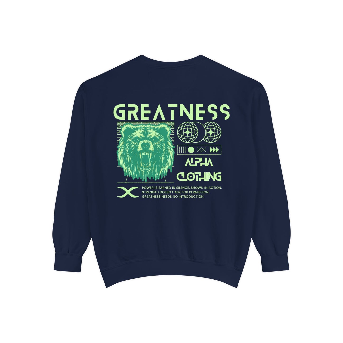 Greatness (Lime) Unisex Heavyweight Sweatshirt , Soft, Warm & Durable for Everyday Comfort