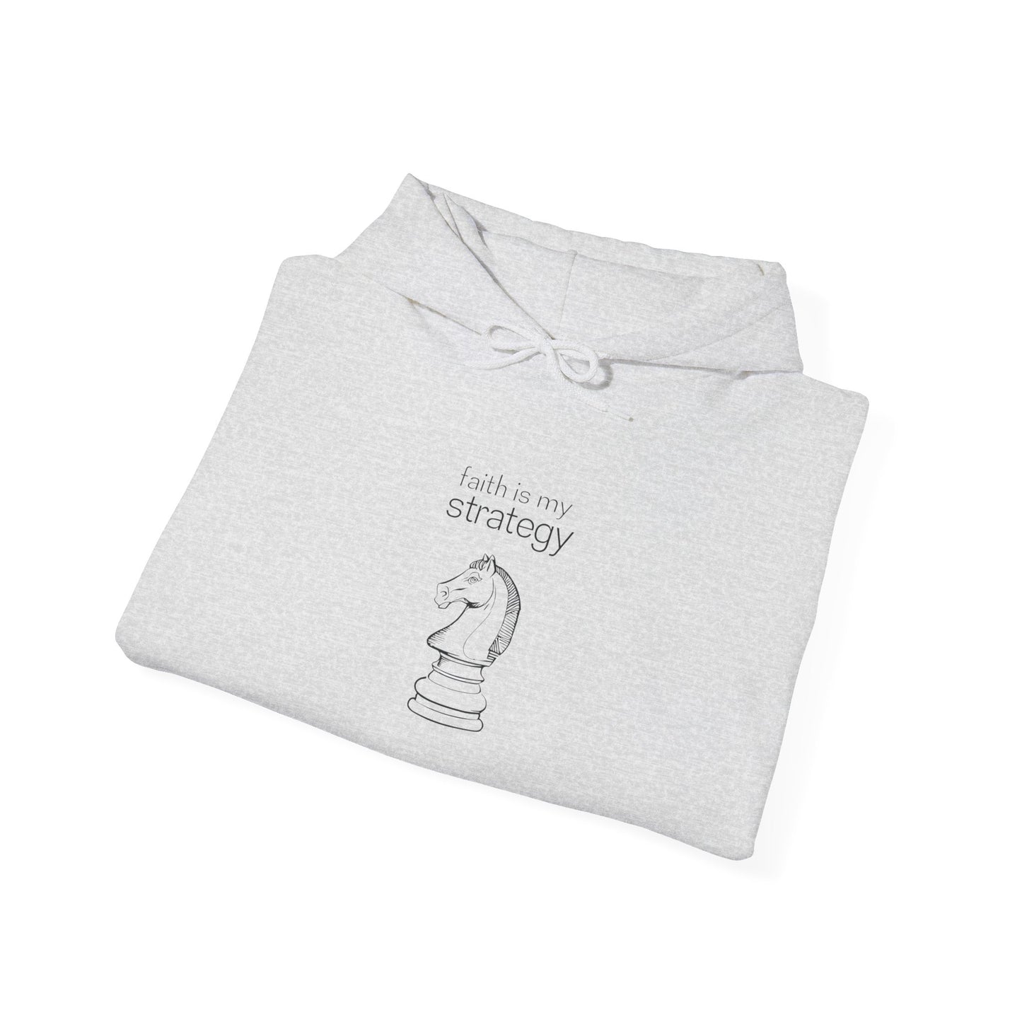 Faith Is My Strategy Hoodie – Soft & Cozy Unisex Pullover for Casual & Streetwear Style