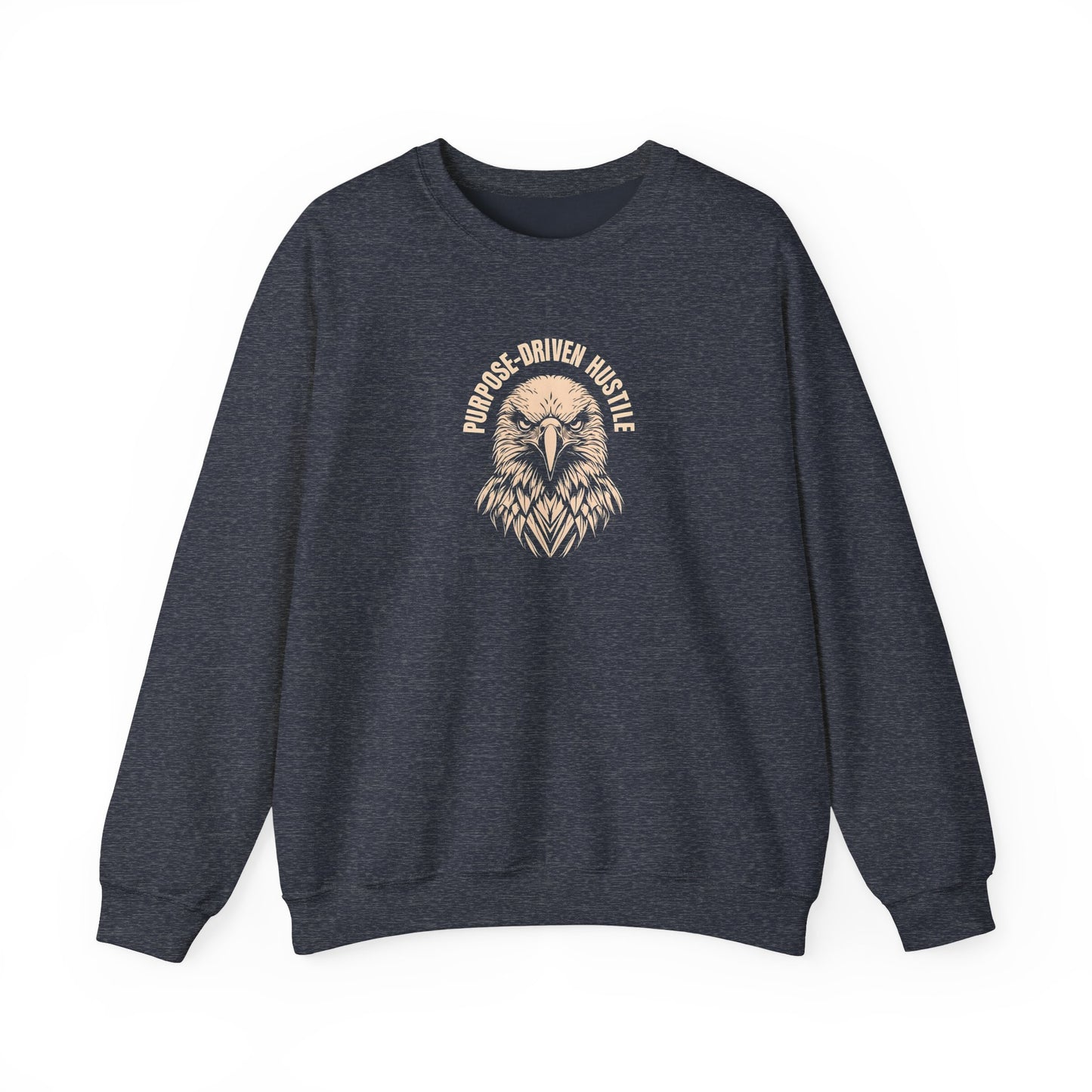 Purpose-Driven Hustle Crewneck Sweatshirt – 50/50 Cotton-Poly Blend, Classic Fit, Durable & Comfortable