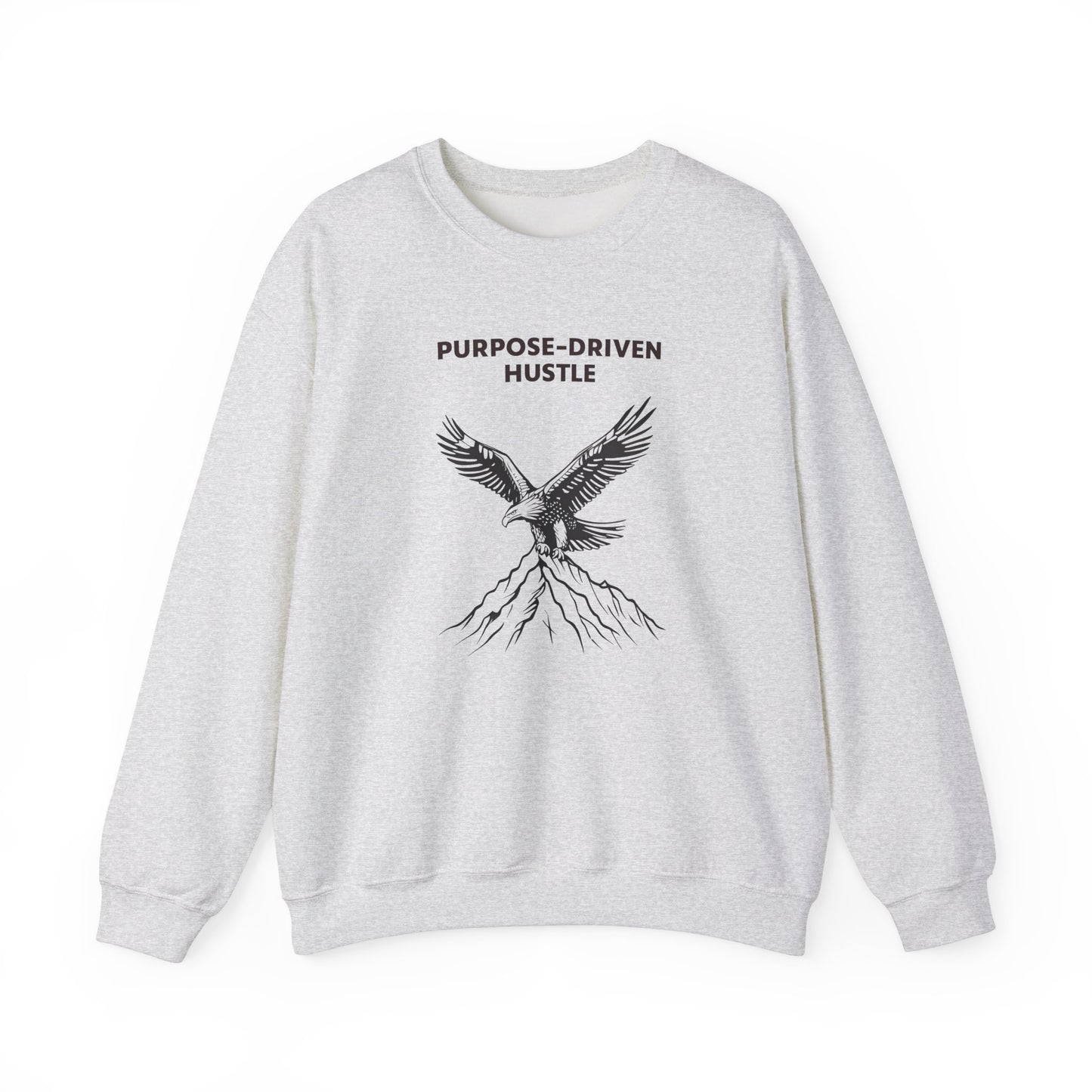 Purpose-Driven Hustle Crewneck Sweatshirt – Heavyweight Cotton Blend, Classic Fit, Durable & Warm Fleece