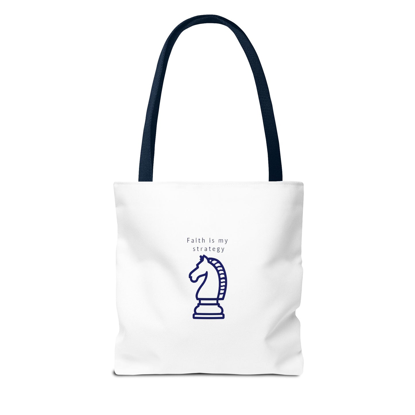 Faith Is My Strategy Tote Bag β Durable Canvas Bag with Inspirational Design for Everyday Use