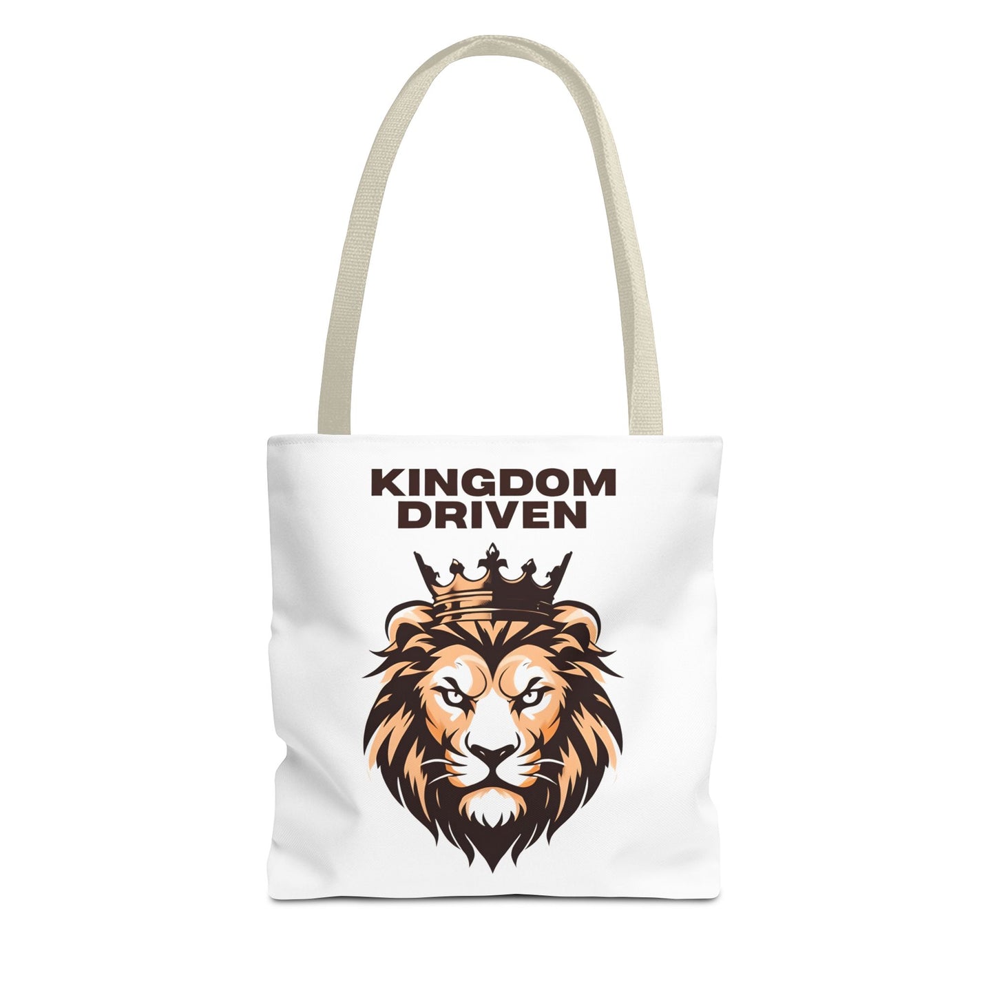 Kingdom Driven Lion Tote Bag β Durable Canvas Bag with Inspirational Design for Everyday Use