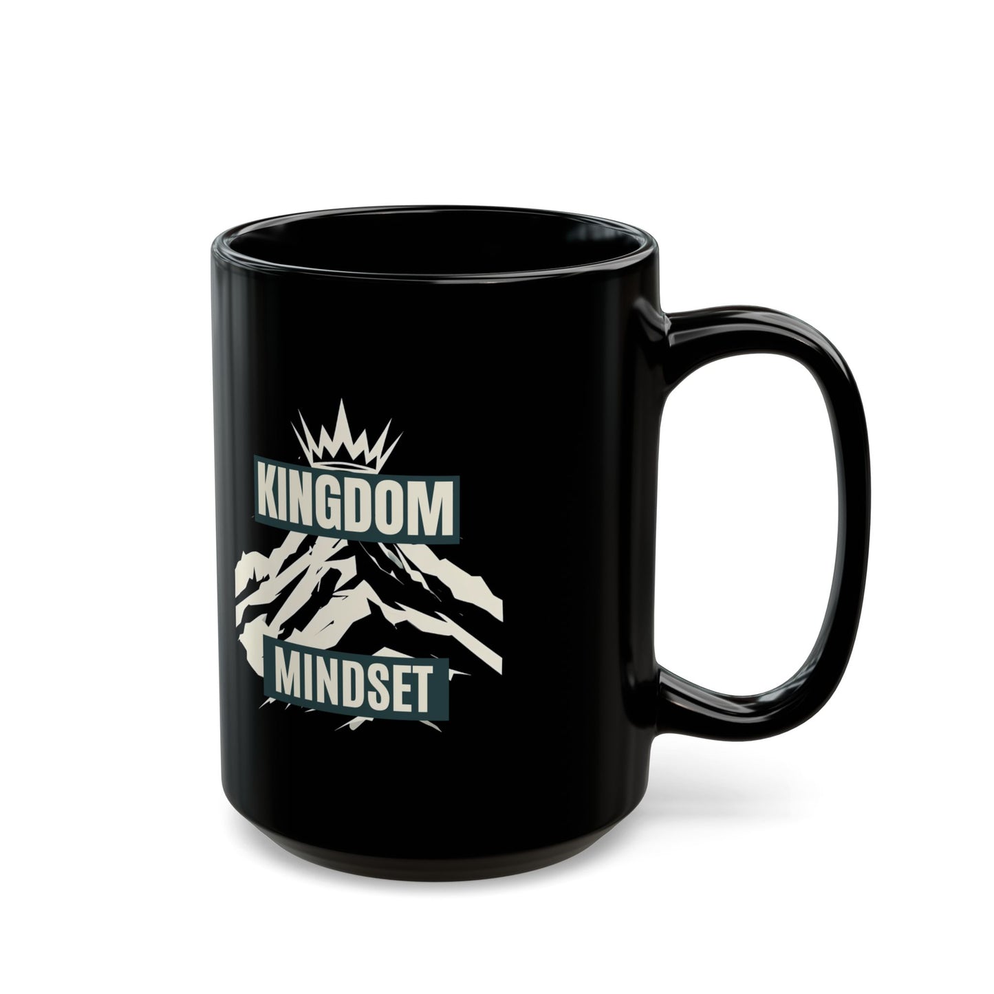 Kingdom Mindset Black Ceramic Mug – 11oz & 15oz, Microwave & Dishwasher Safe