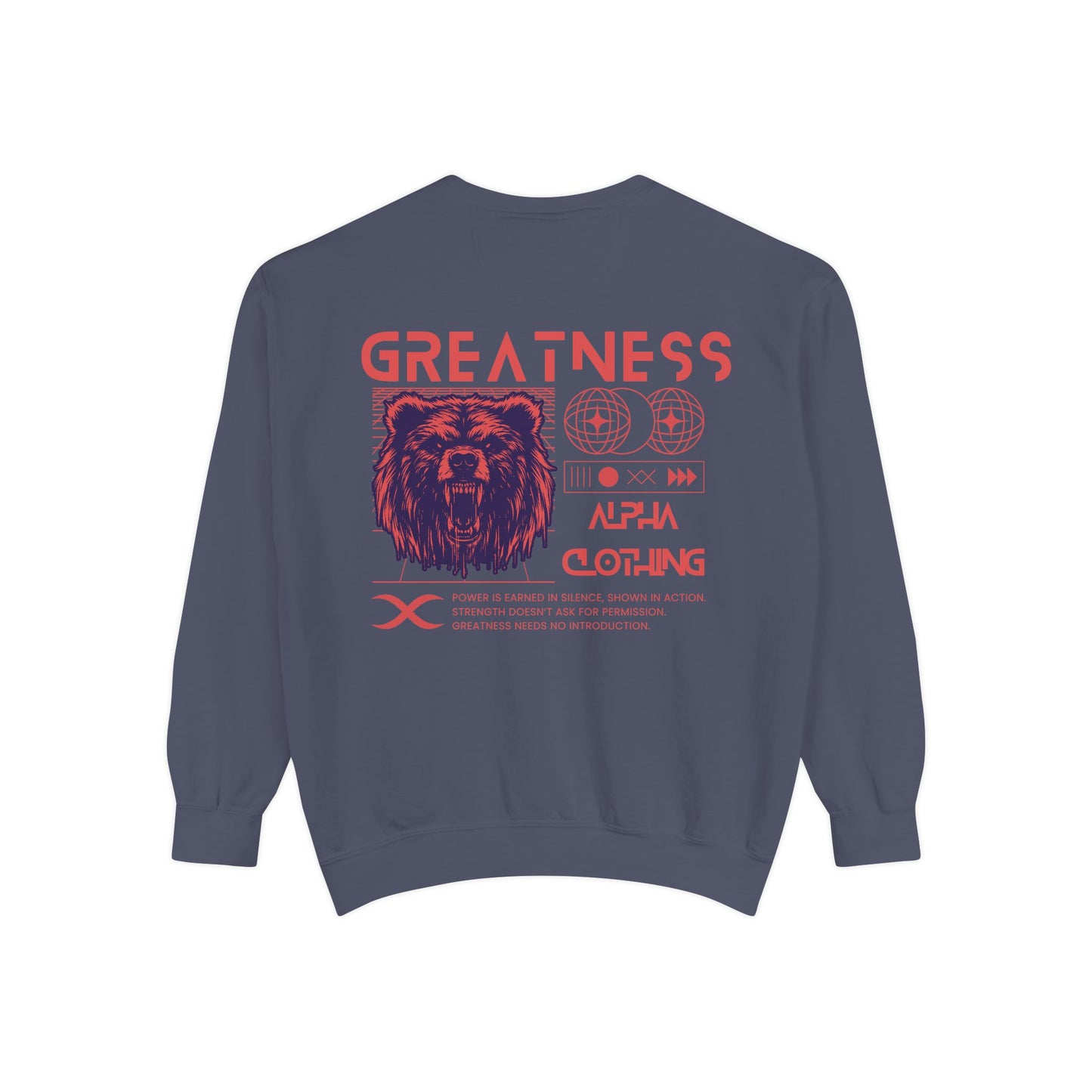 Greatness (Red) Unisex Heavyweight Sweatshirt , Soft, Warm & Durable for Everyday Comfort