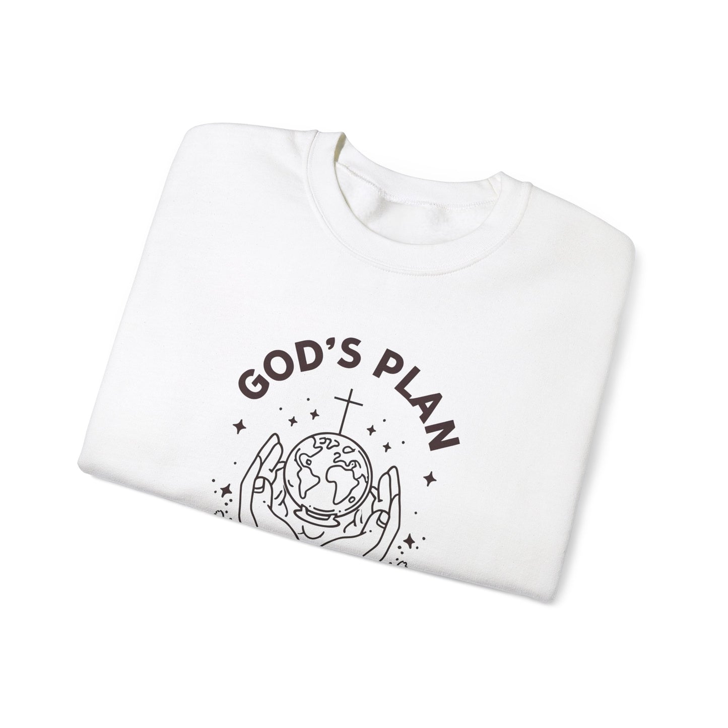 God's Plan Crewneck Sweatshirt – Soft & Cozy Unisex Pullover with Faith-Inspired Design for Casual & Everyday Wear