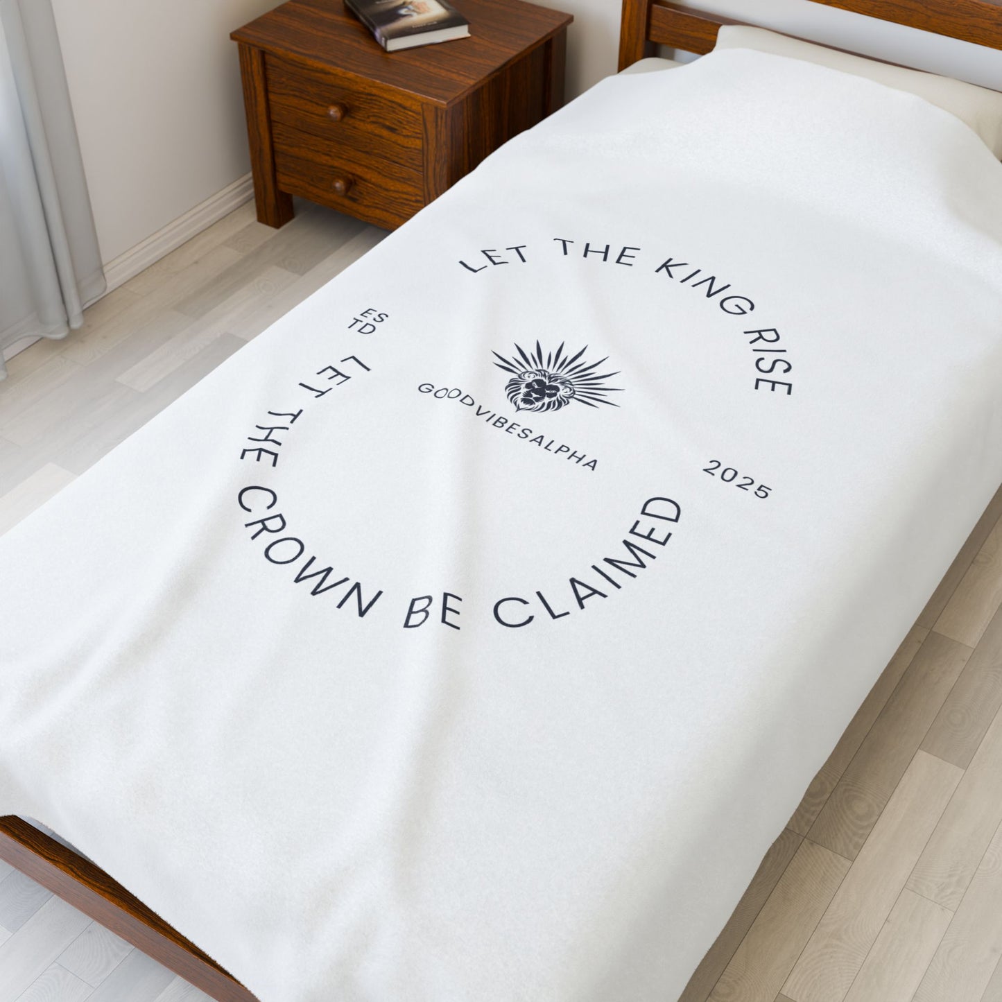Let The King Rise Plush Blanket (GOB) | Cozy Home Decor, Relaxation Blanket