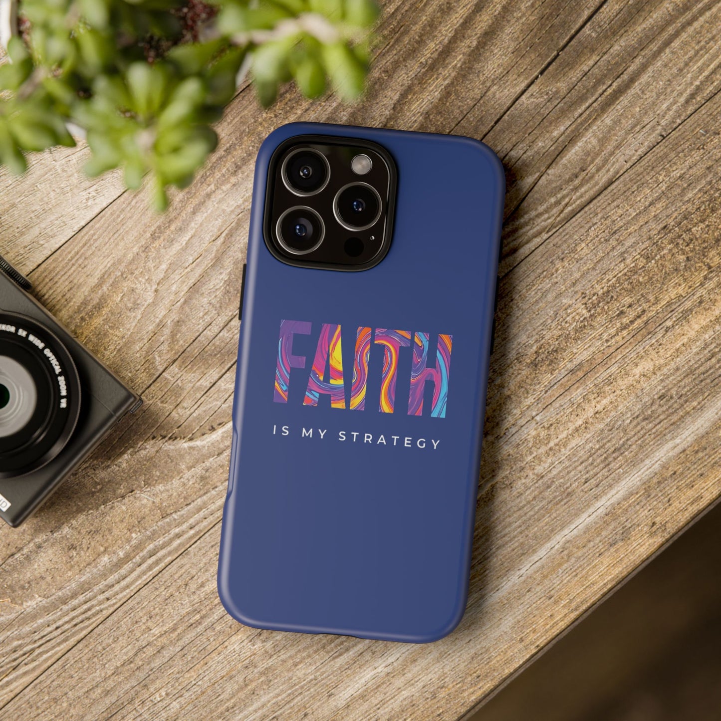 Faith Is My Strategy Phone Case - Artistic Faith-Inspired Design for iPhone 12 to iPhone 16
