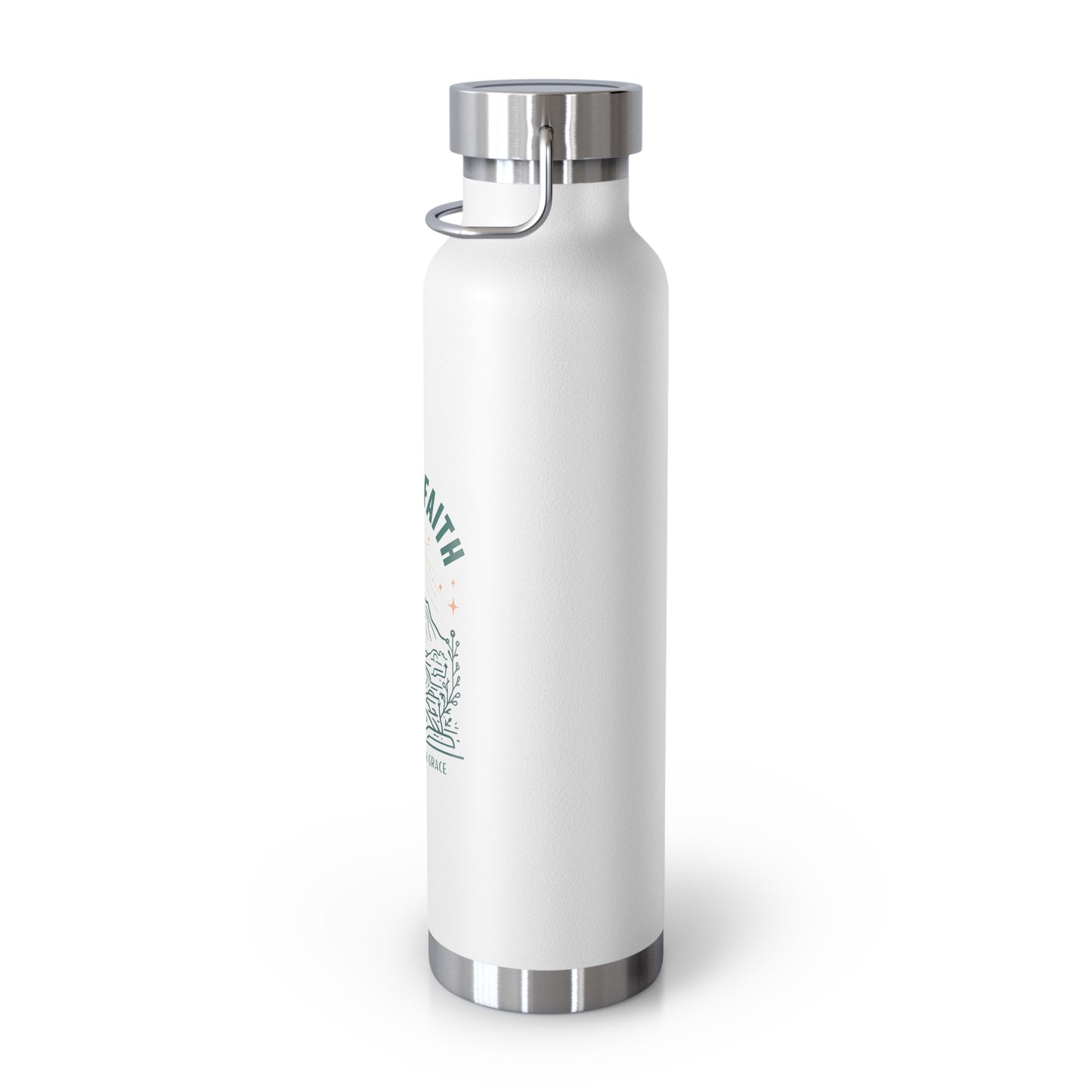 Lead by Faith Insulated Water Bottle – 22oz Copper Vacuum, Keeps Drinks Hot or Cold