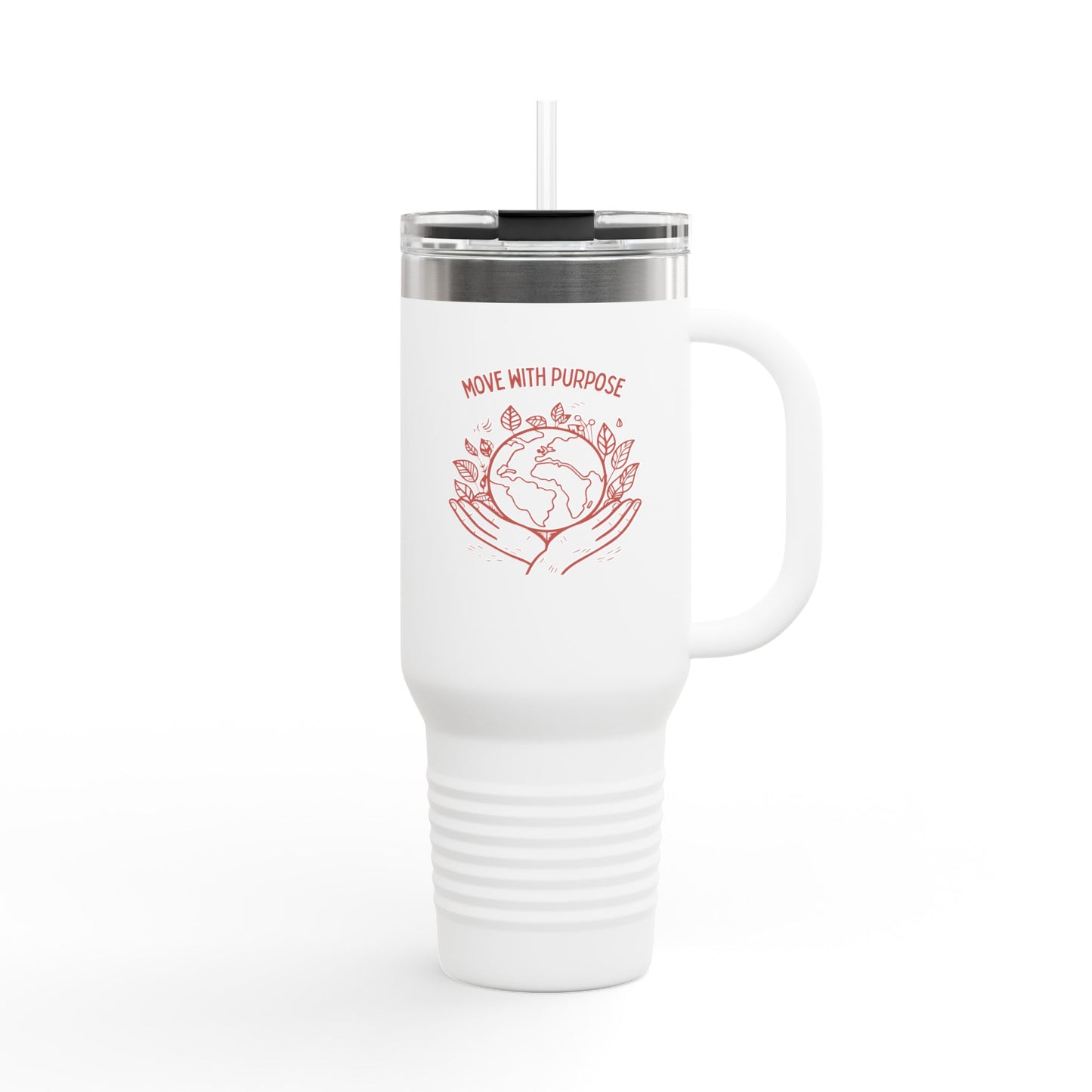 Move with Purpose Insulated Travel Mug – 40oz Stainless Steel, Leak-Proof & Double-Wall Insulated