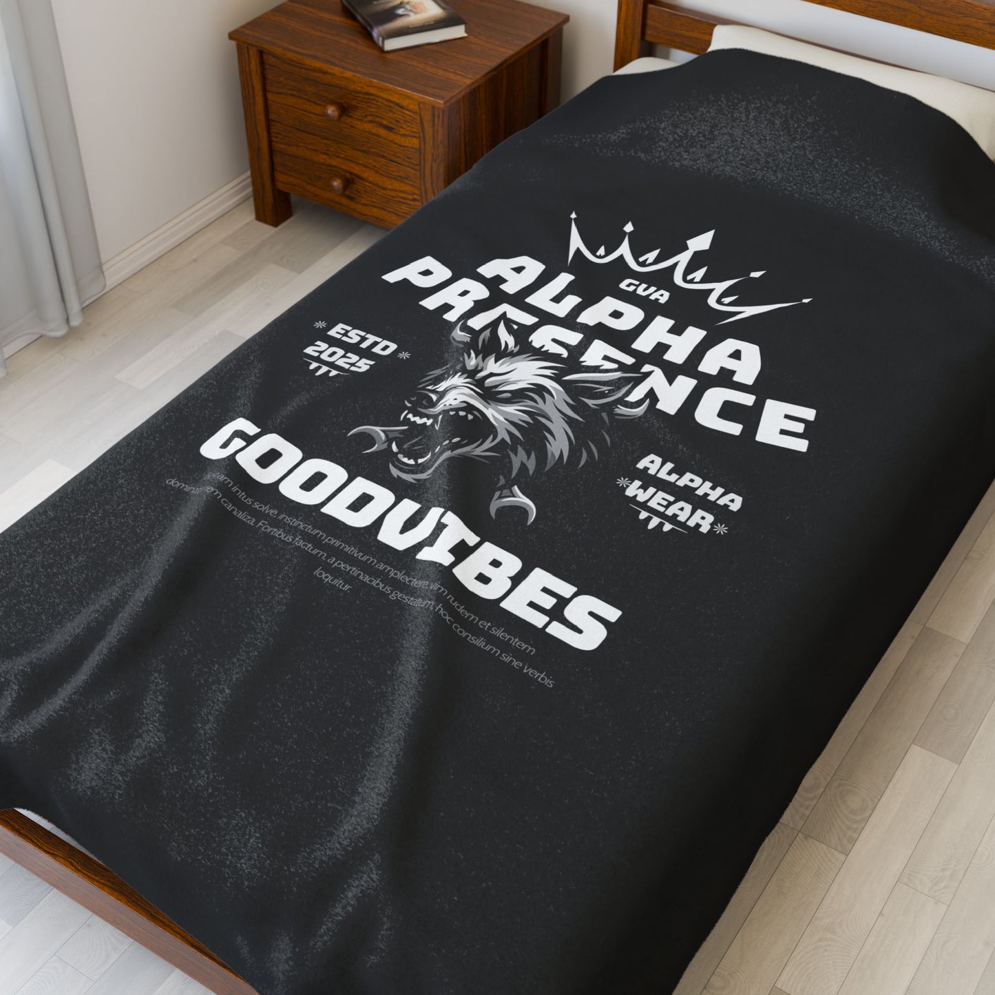 Alpha Presence Wolf Plush Blanket | Cozy Home Decor, Relaxation Blanket