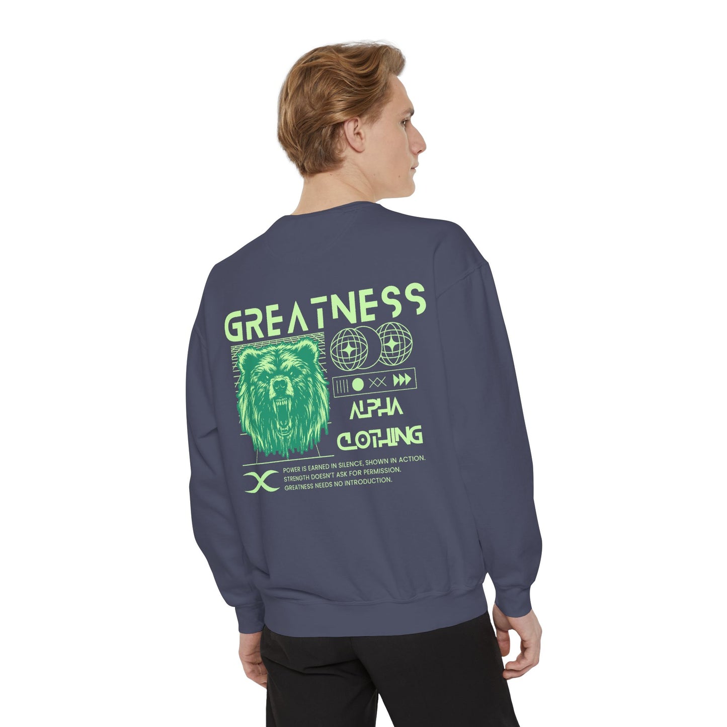 Greatness (Lime) Unisex Heavyweight Sweatshirt , Soft, Warm & Durable for Everyday Comfort