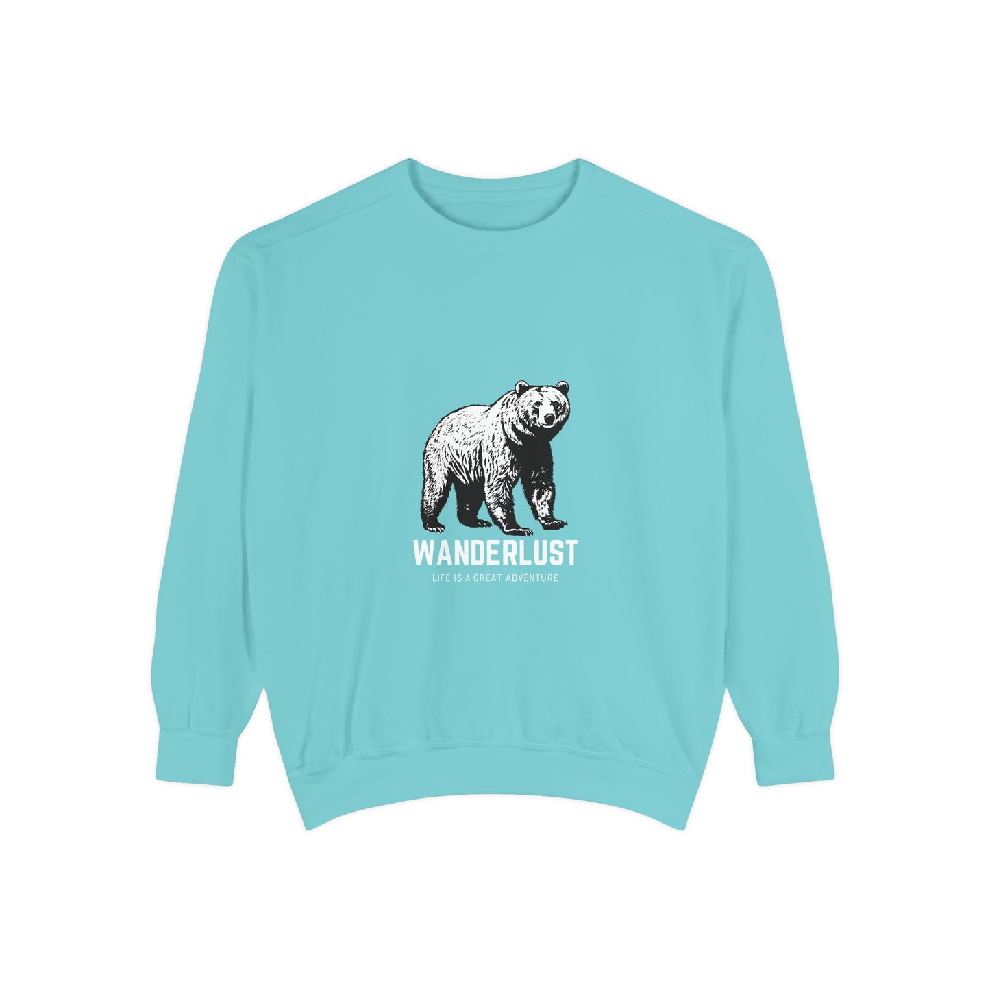 Wanderlust (White) Unisex Heavyweight Sweatshirt , Soft, Warm & Durable for Everyday Comfort