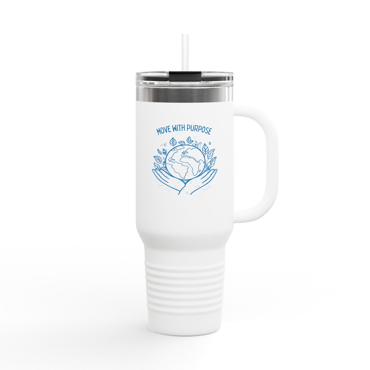 Move with Purpose Insulated Travel Mug – 40oz Stainless Steel, Leak-Proof & Double-Wall Insulated