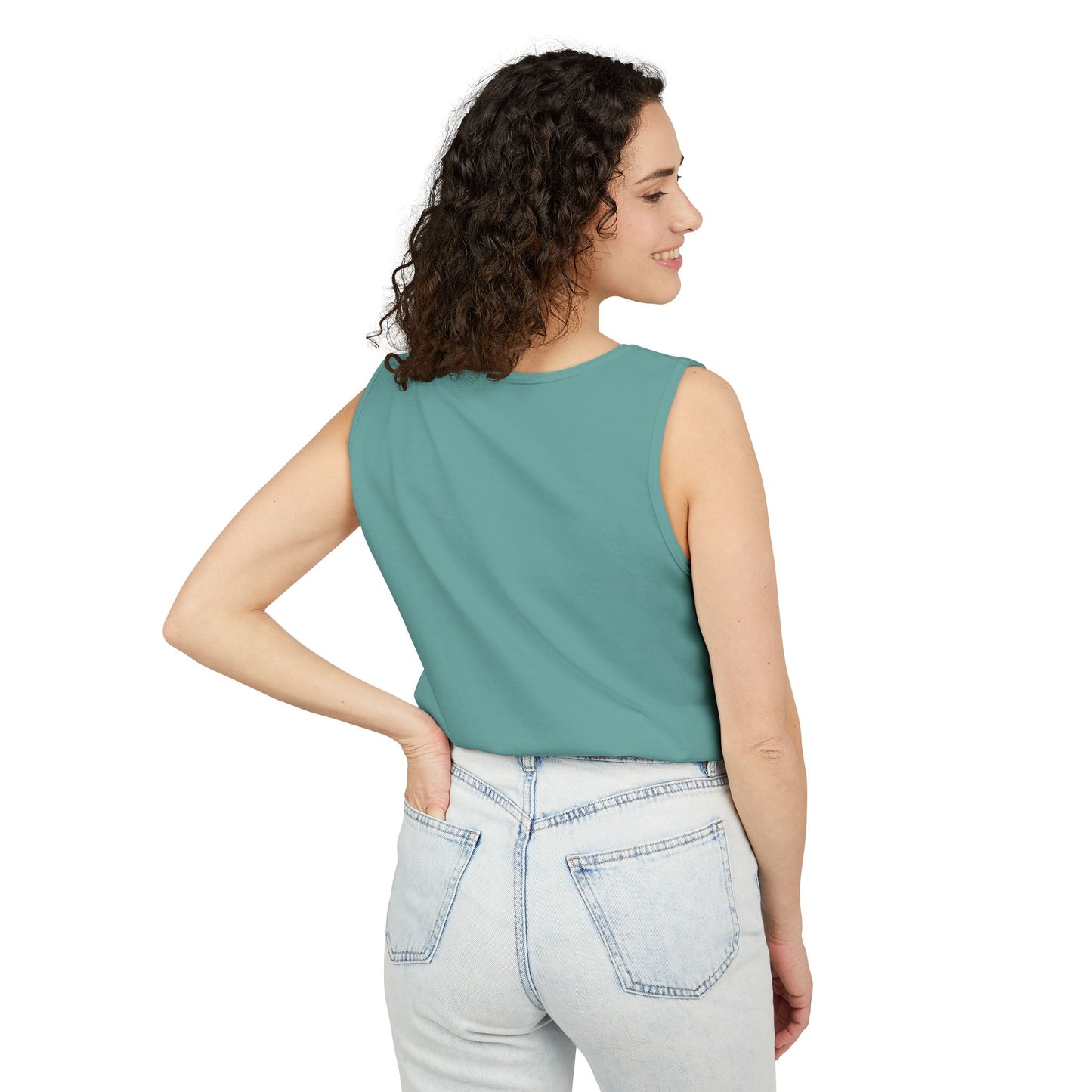Alpha Waves Unisex Garment-Dyed Tank Top – Summer Fit for Beach Days, Relaxed Casual Wear, Travel Outfit