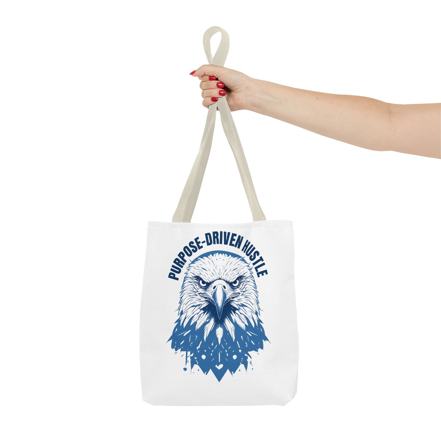 Purpose-Driven Hustle Eagle Tote Bag β Durable Canvas Bag with Bold Motivational Design