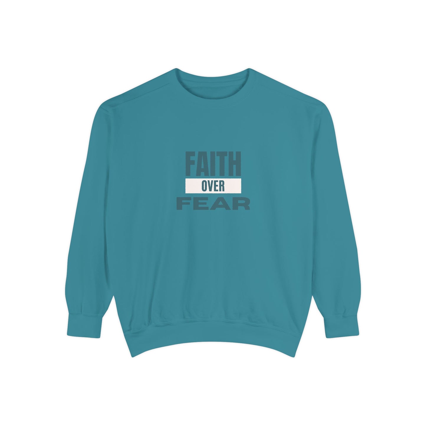 Faith over Fear Unisex Heavyweight Sweatshirt – Soft, Warm & Durable for Everyday Comfort