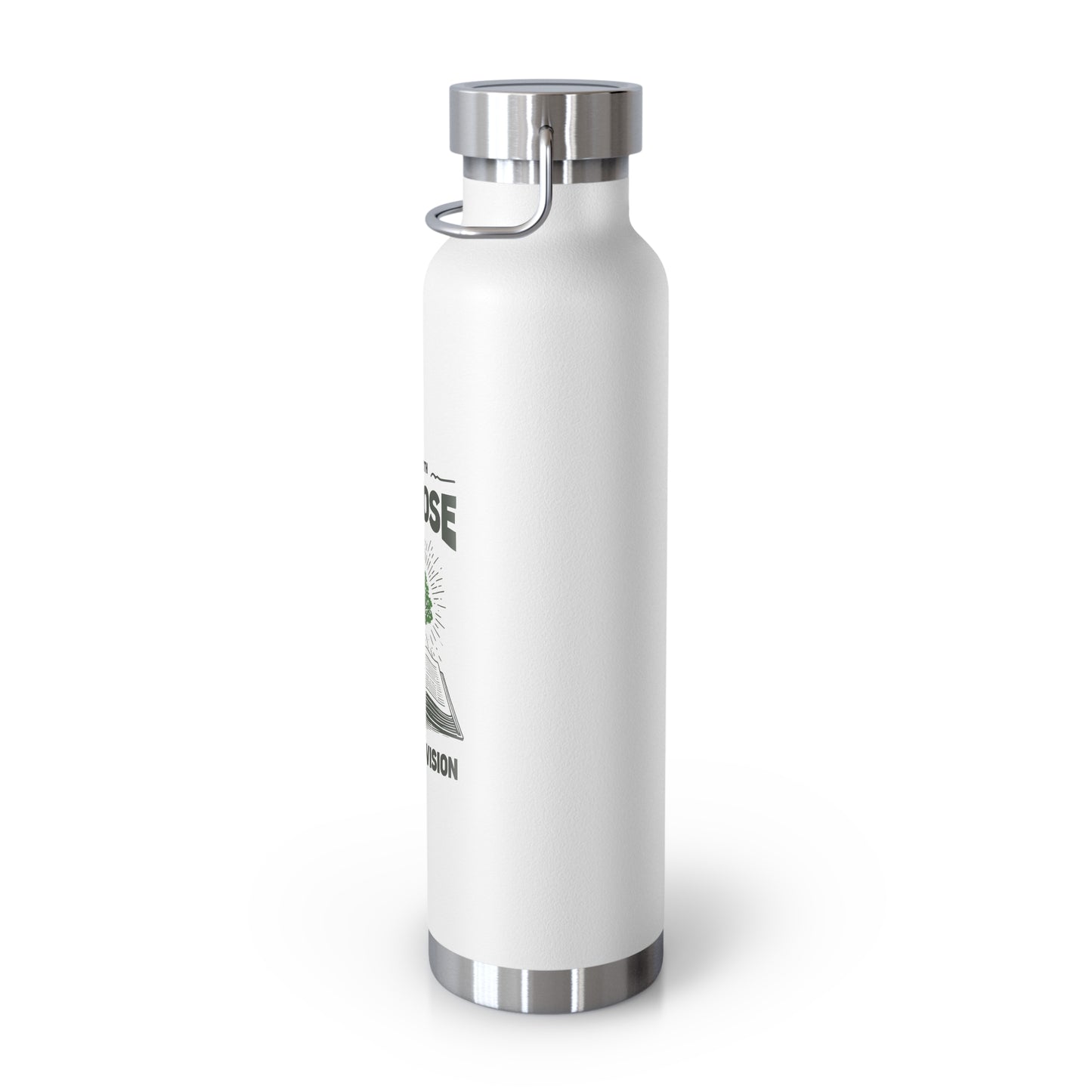 Create With Purpose Insulated Water Bottle – Copper Vacuum 22oz Stainless Steel Bottle for Hot & Cold Drinks
