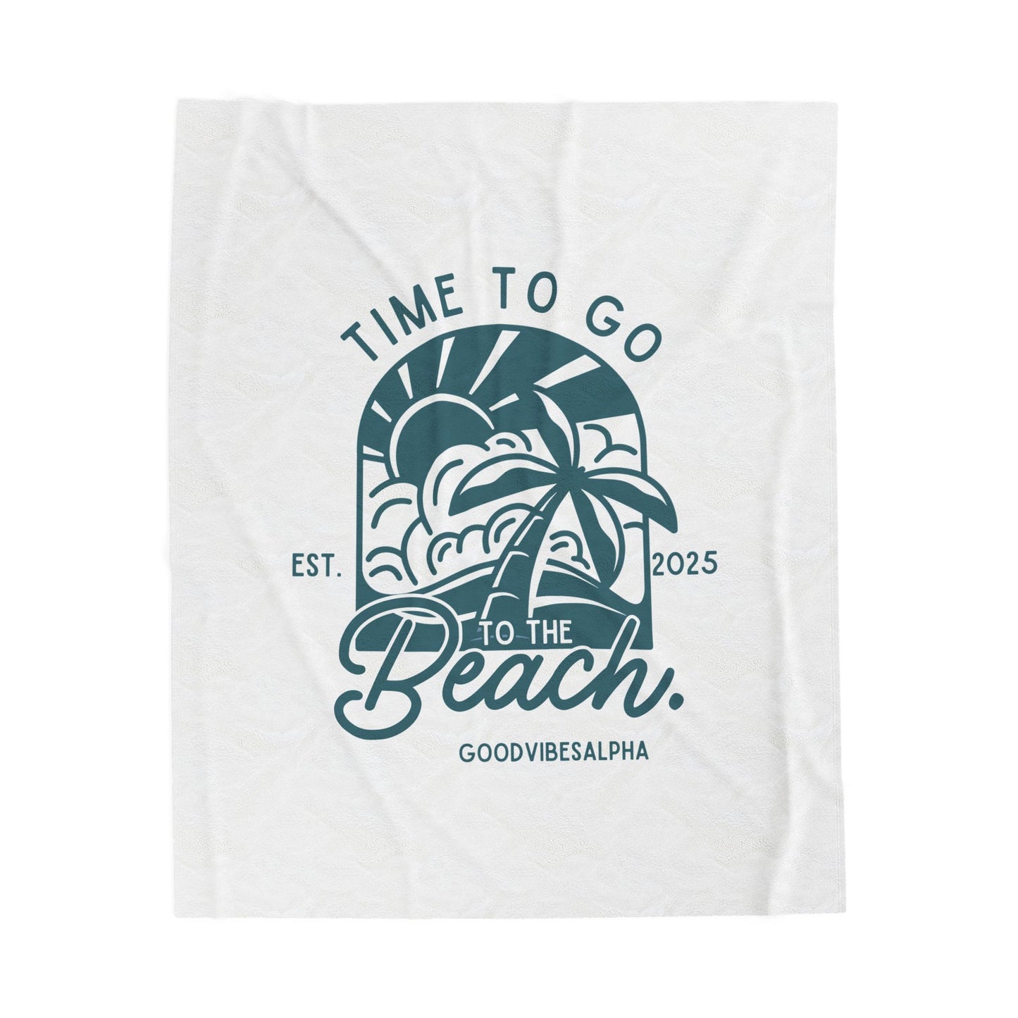 Beach Time Plush Blanket (TOW) | Cozy Home Decor, Relaxation Blanket