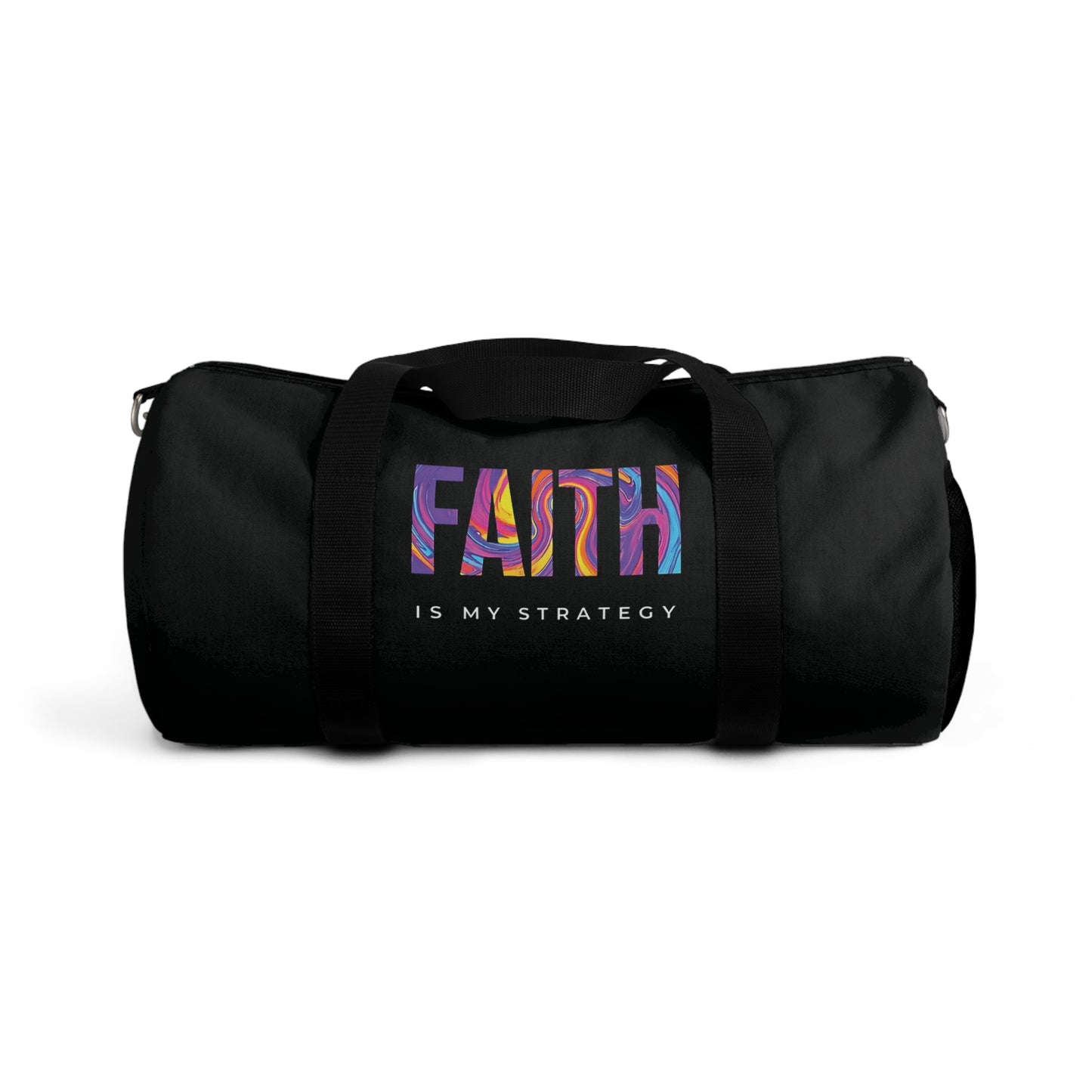 Faith Is My Strategy Duffel Bag – Spacious Gym & Travel Bag for Men & Women