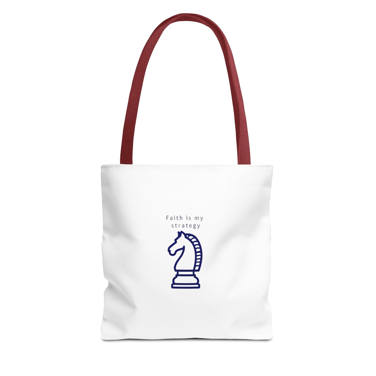 Faith Is My Strategy Tote Bag β Durable Canvas Bag with Inspirational Design for Everyday Use