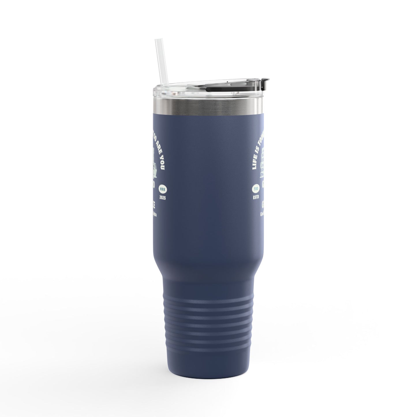 Grind & Grace Insulated Travel Mug – 40oz Stainless Steel, Leak-Proof & Double-Wall Insulated